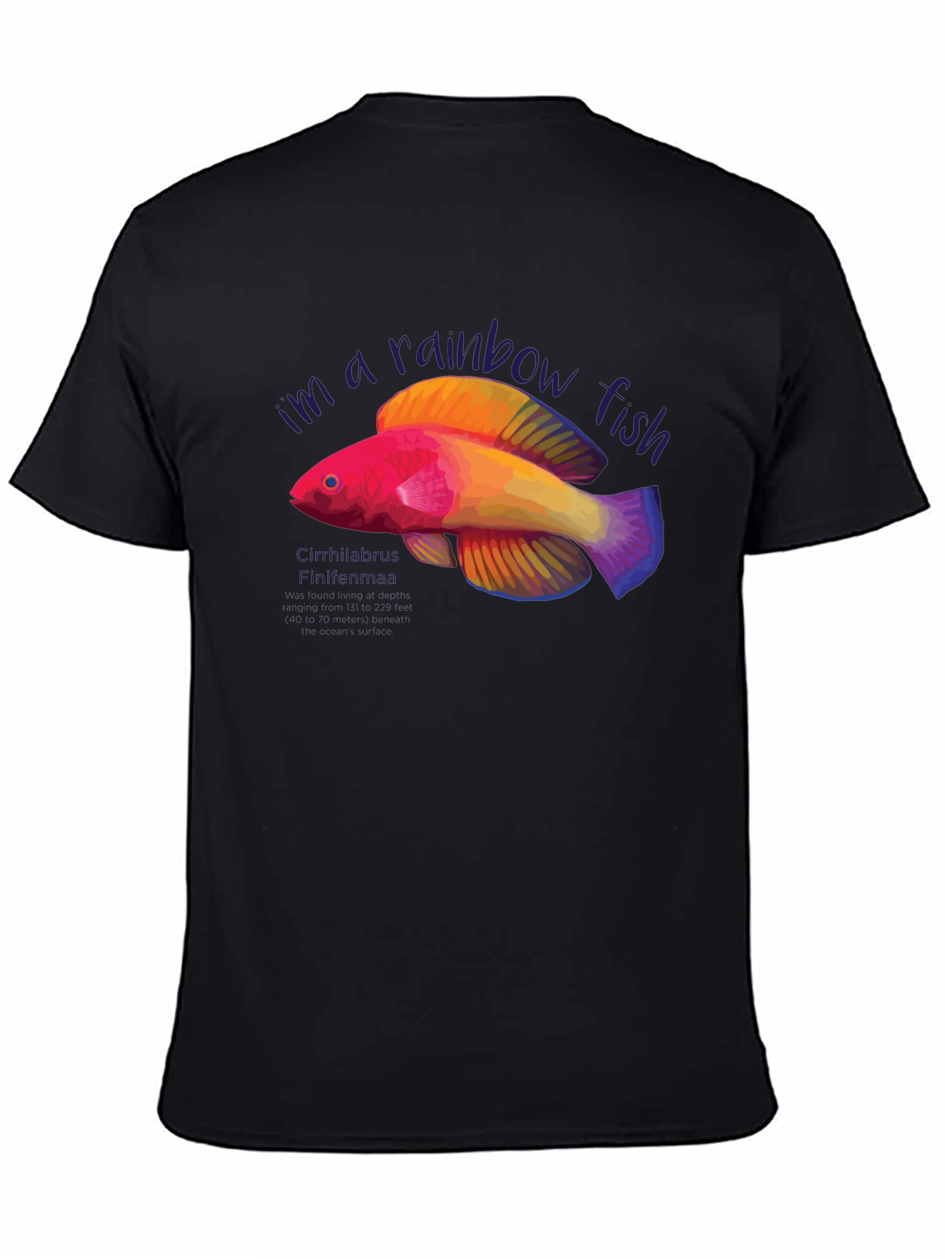Rainbow Fish Graphic Tee - Unique Design