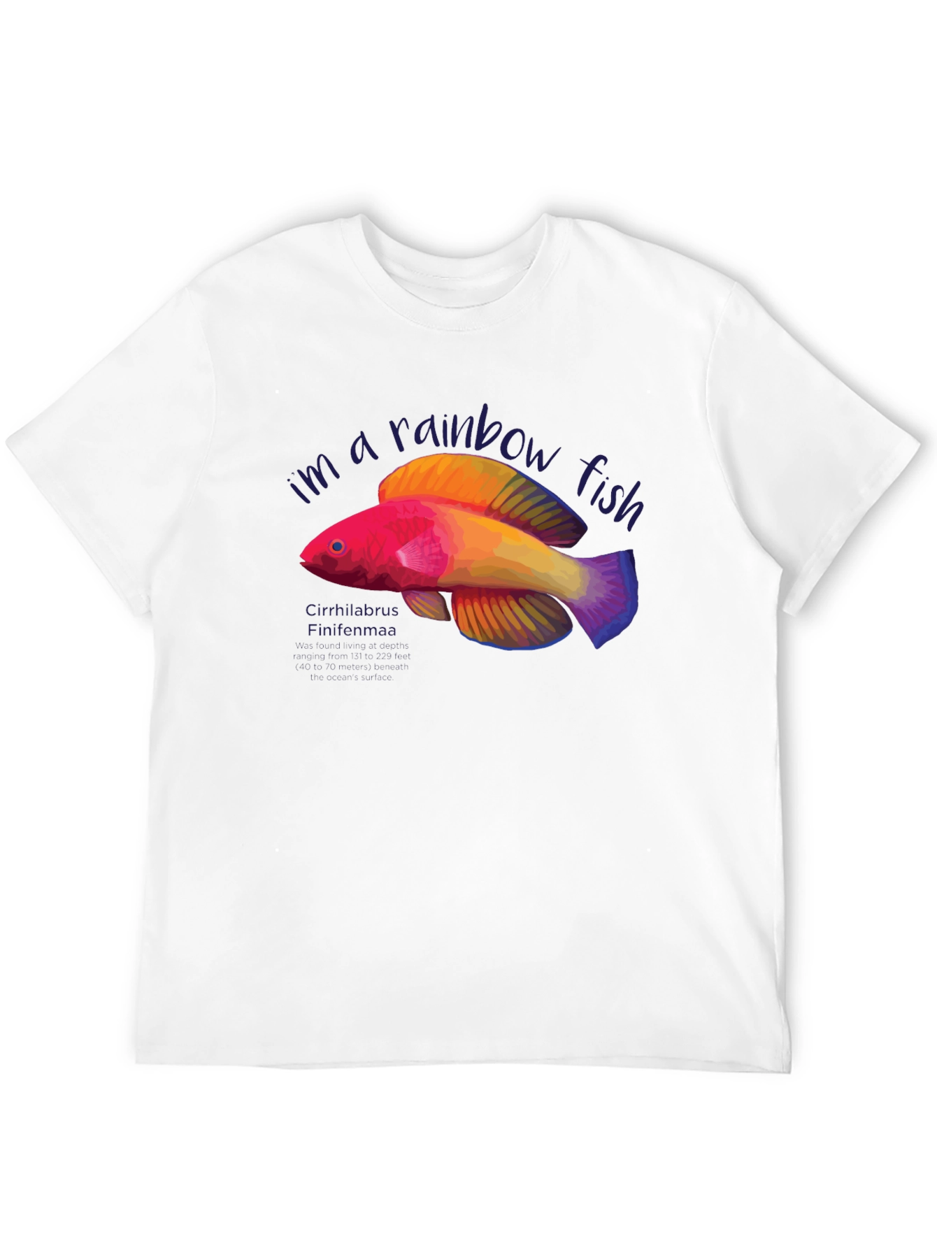 Rainbow Fish Graphic Tee - Unique Design