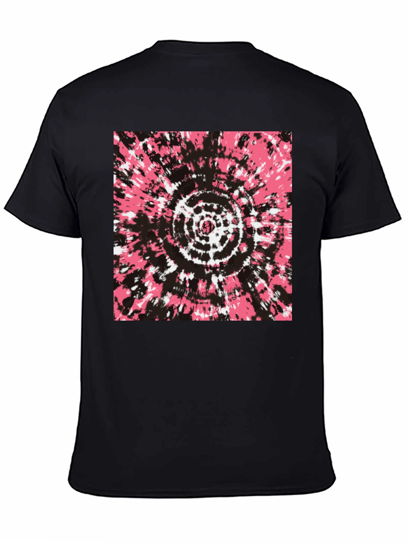 Retro Tie-Dye Graphic Tee - Black