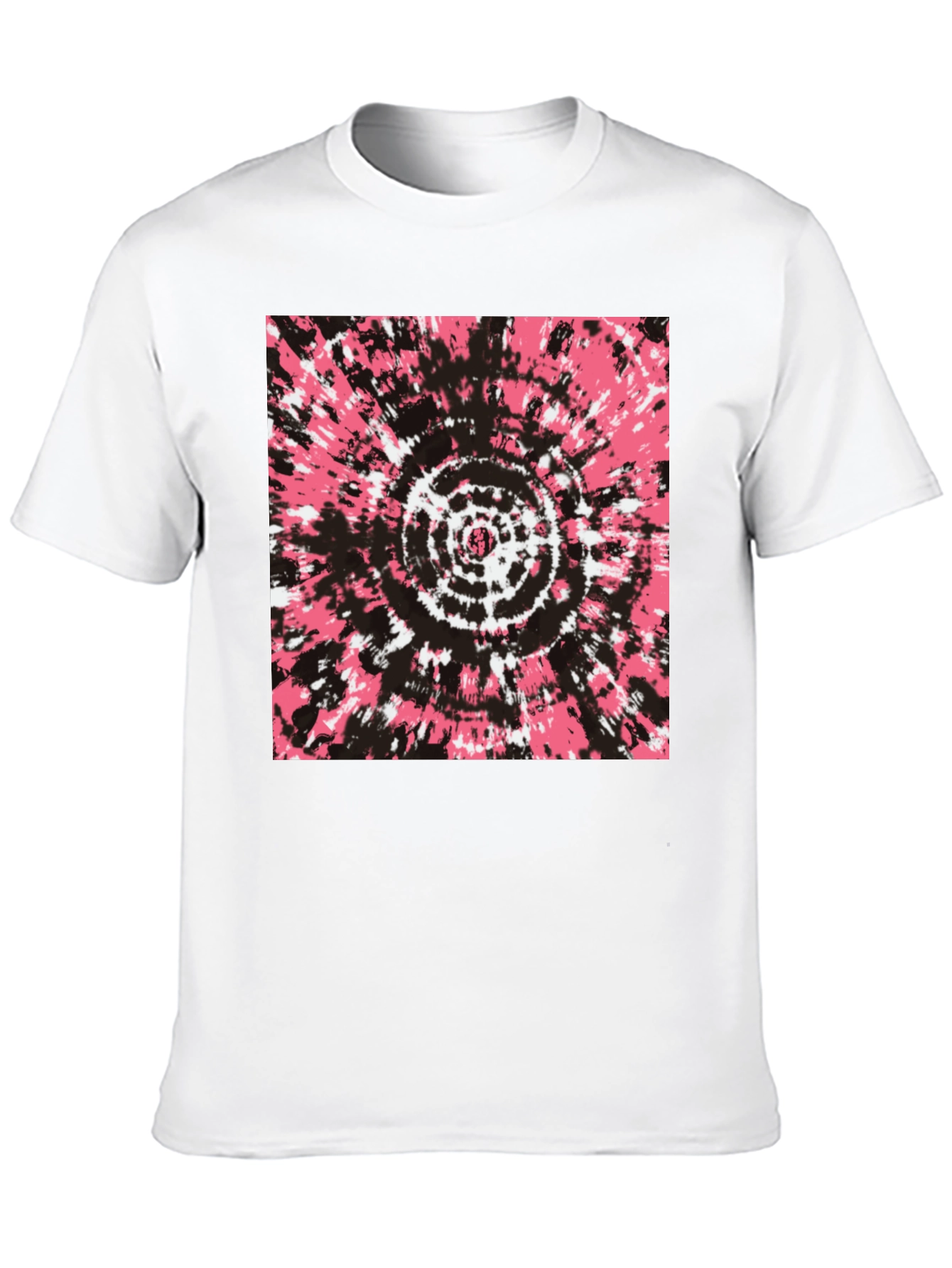 Retro Tie-Dye Graphic Tee - Black