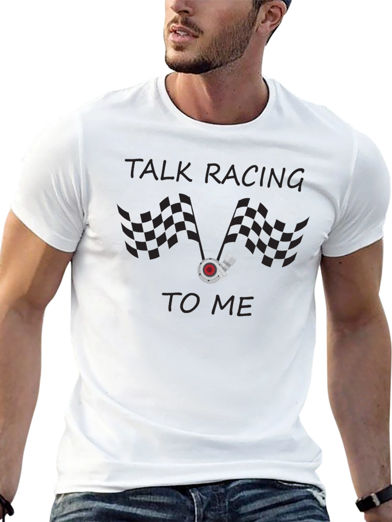 Talk Racing to Me Graphic Tee - Black