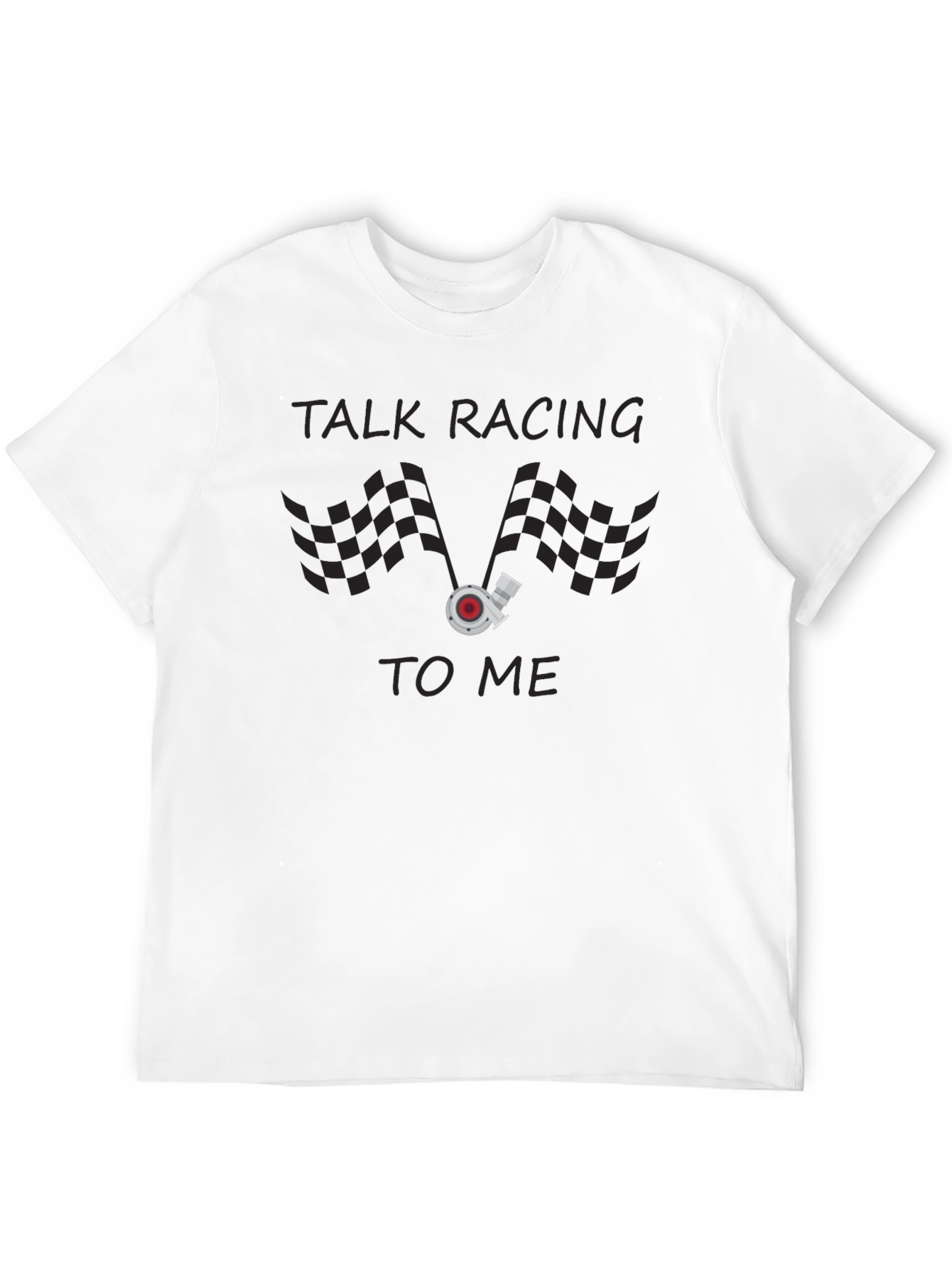 Talk Racing to Me Graphic Tee - Black