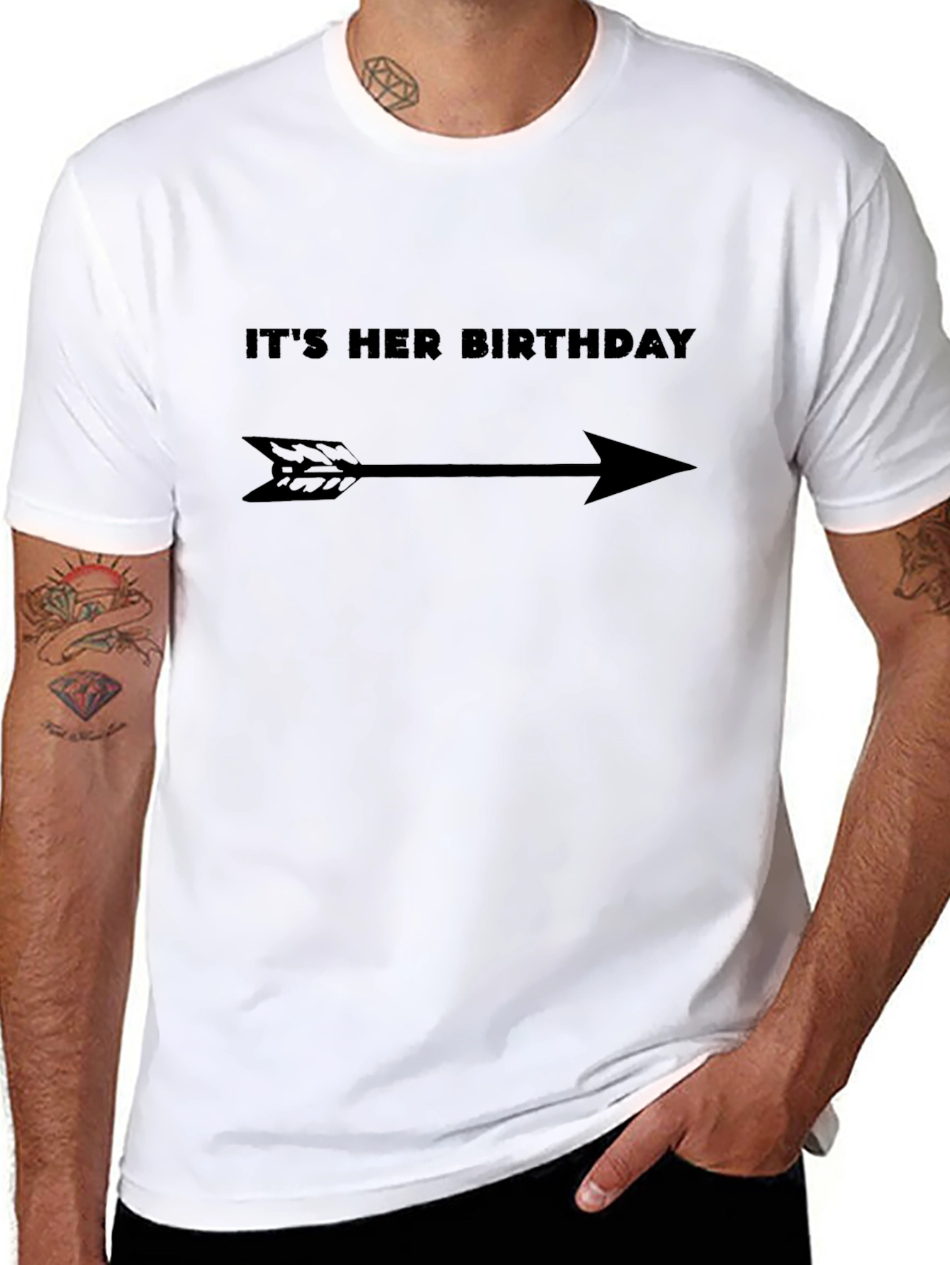 Its Her Birthday Arrow T-Shirt - Novelty Gift