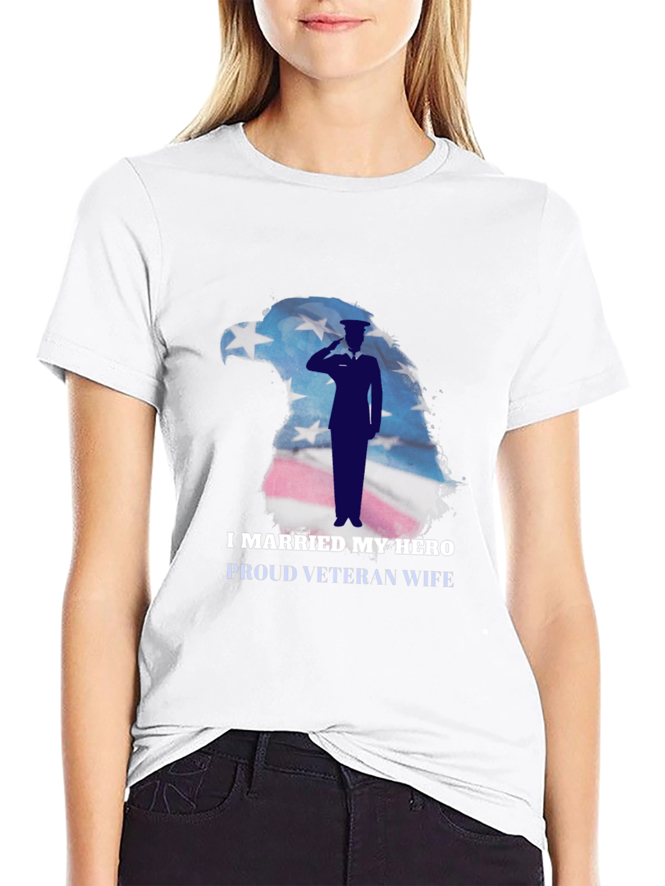 I Married My Hero Veteran Wife Graphic T-Shirt