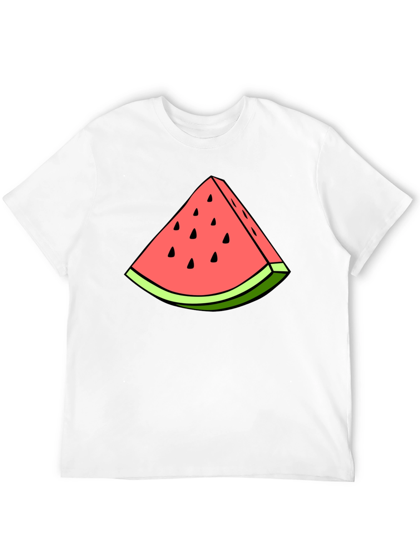 Watermelon Slice Graphic Tee - Casual Cotton T-Shirt