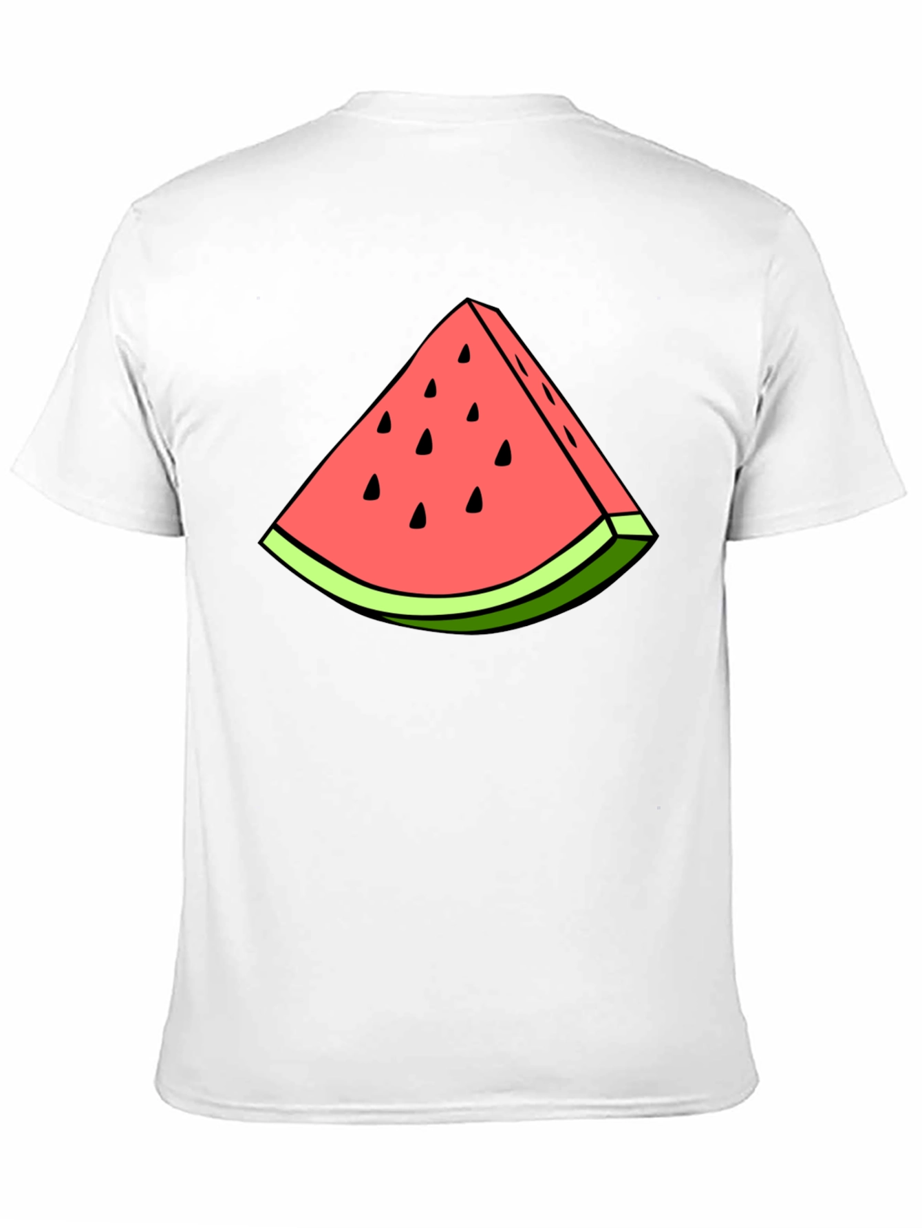 Watermelon Slice Graphic Tee - Casual Cotton T-Shirt