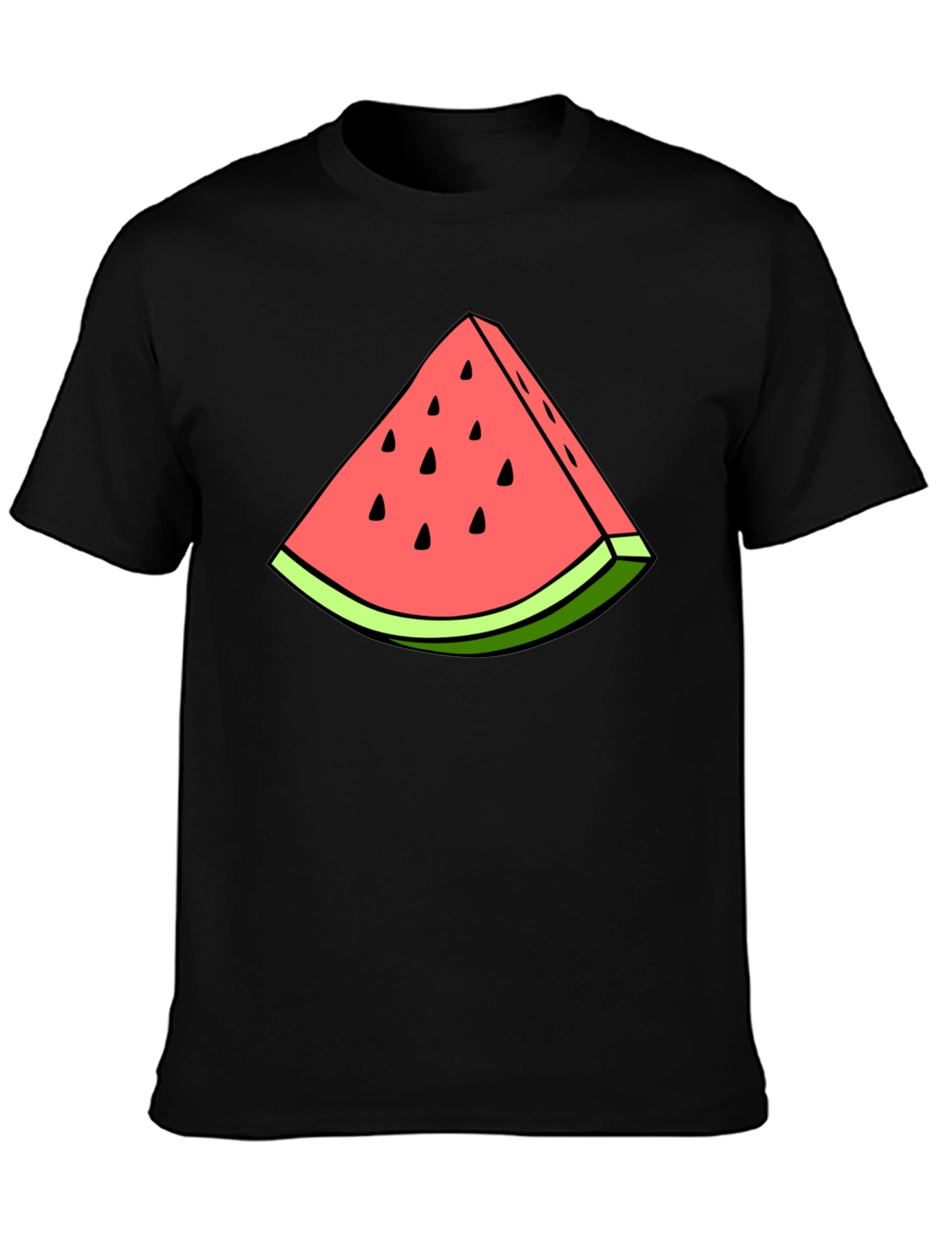 Watermelon Slice Graphic Tee - Casual Cotton T-Shirt