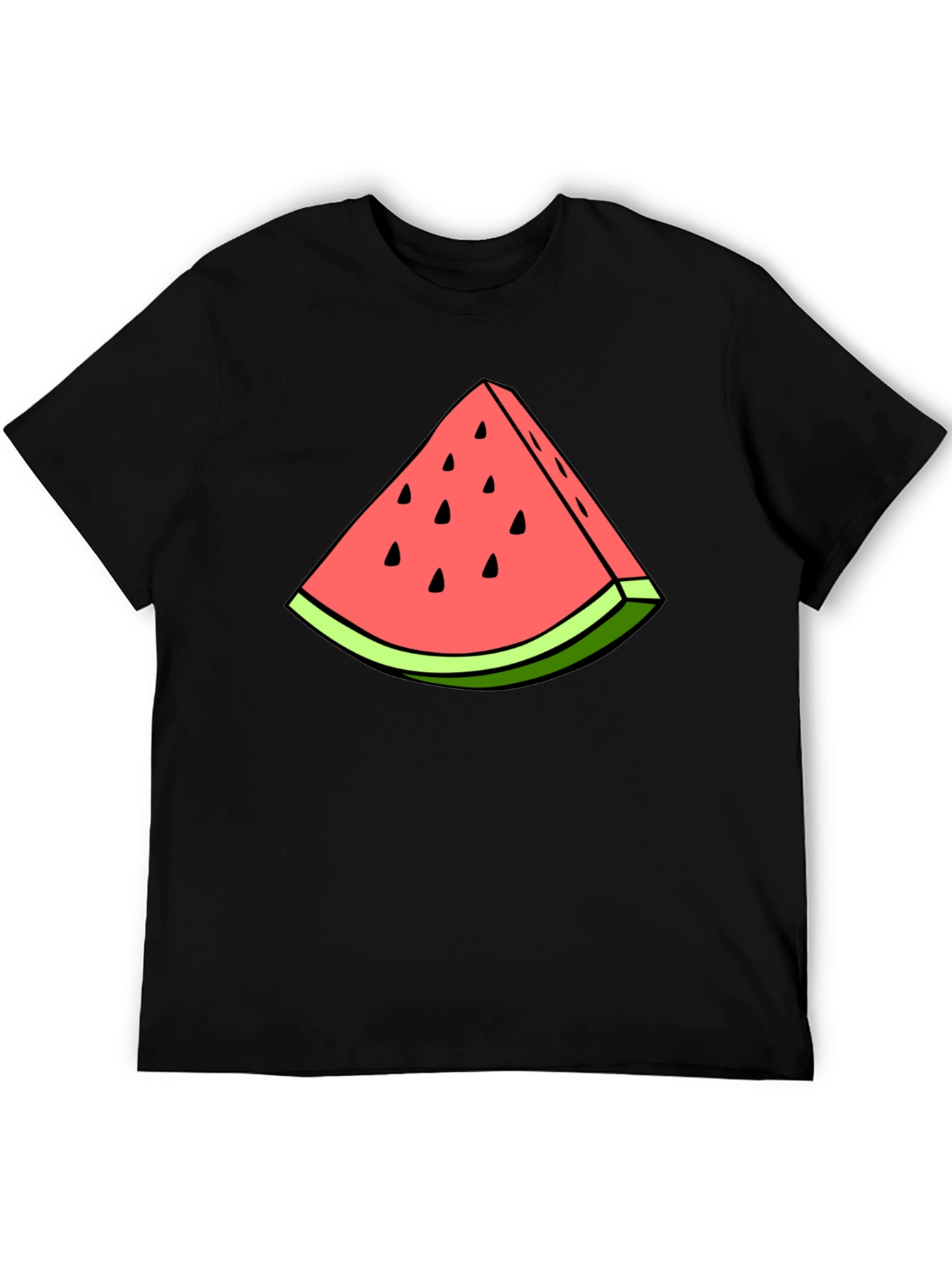 Watermelon Slice Graphic Tee - Casual Cotton T-Shirt