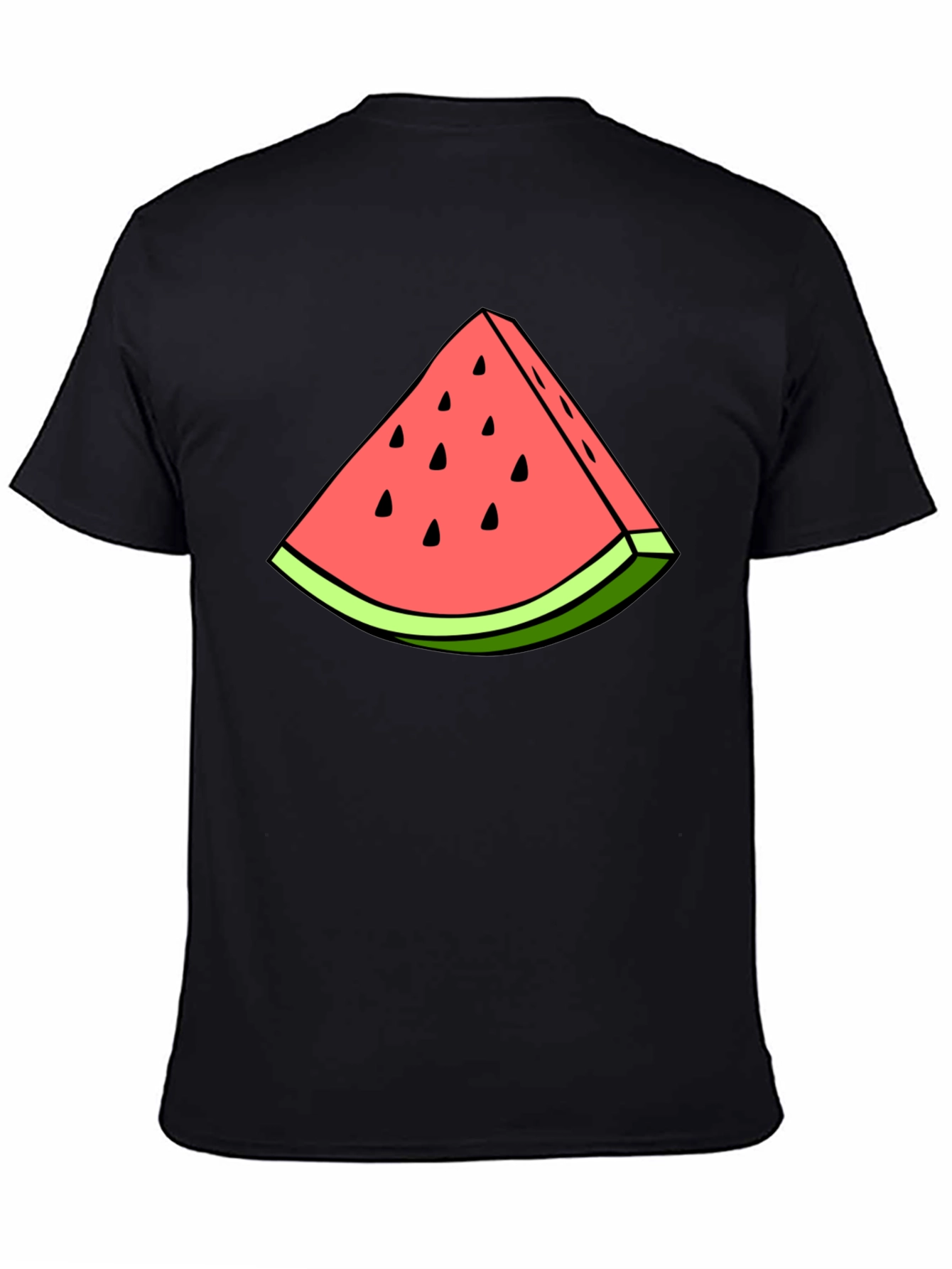 Watermelon Slice Graphic Tee - Casual Cotton T-Shirt