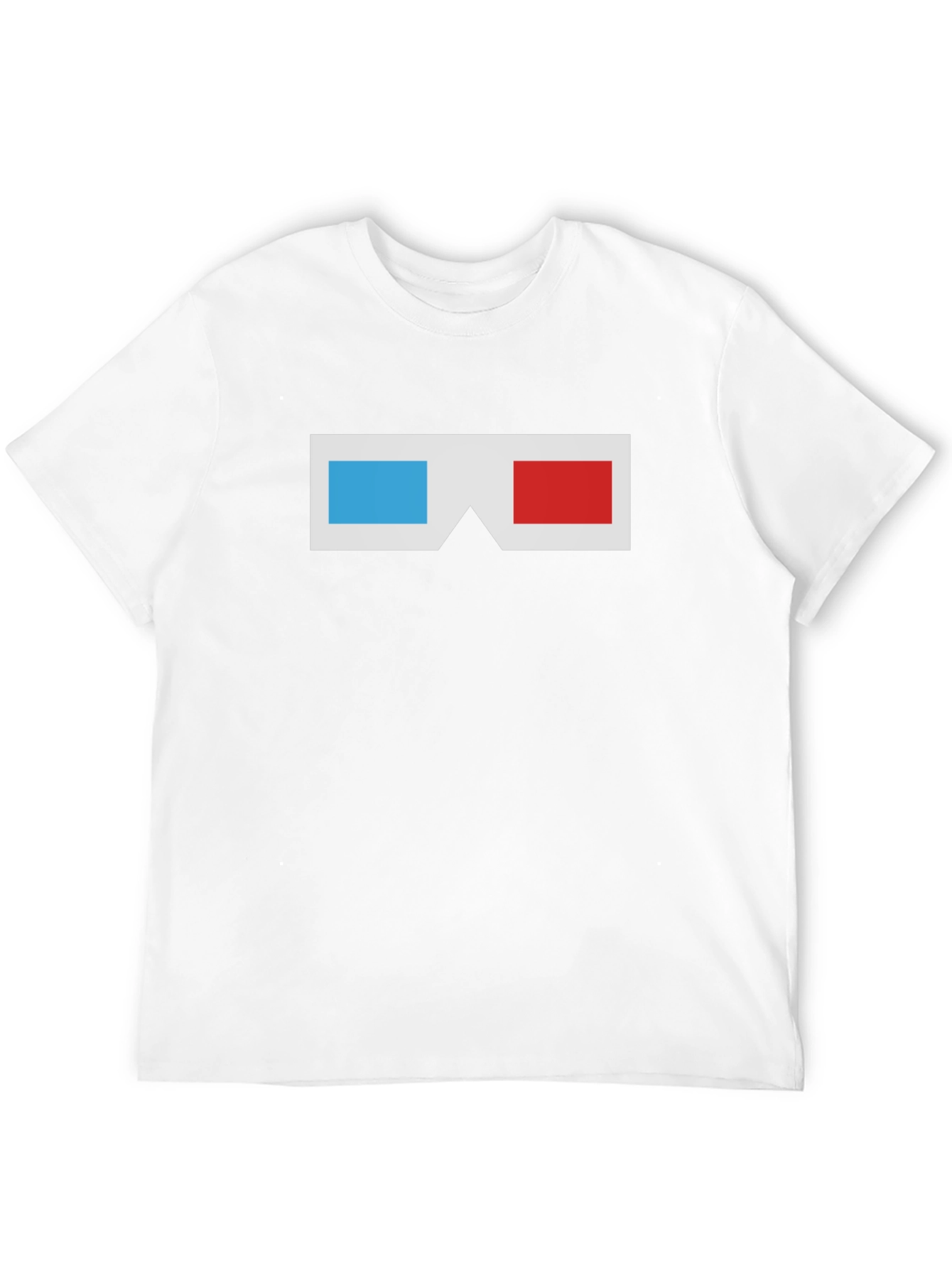 Retro 3D Glasses Graphic Tee - Black