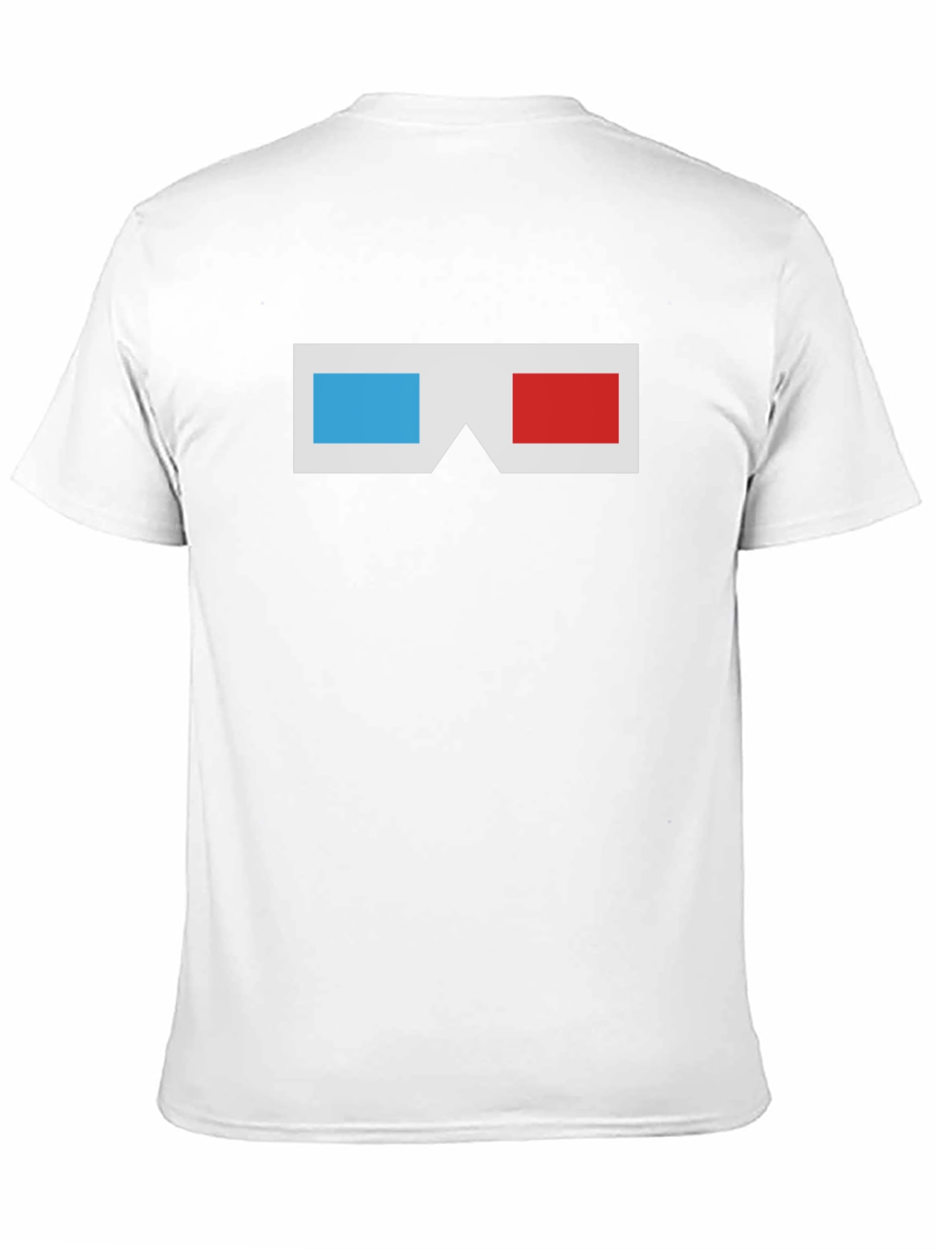 Retro 3D Glasses Graphic Tee - Black