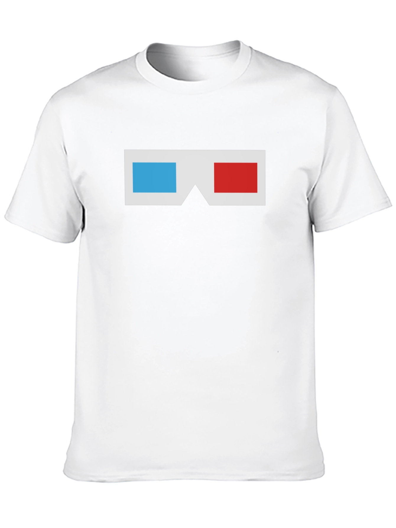 Retro 3D Glasses Graphic Tee - Black