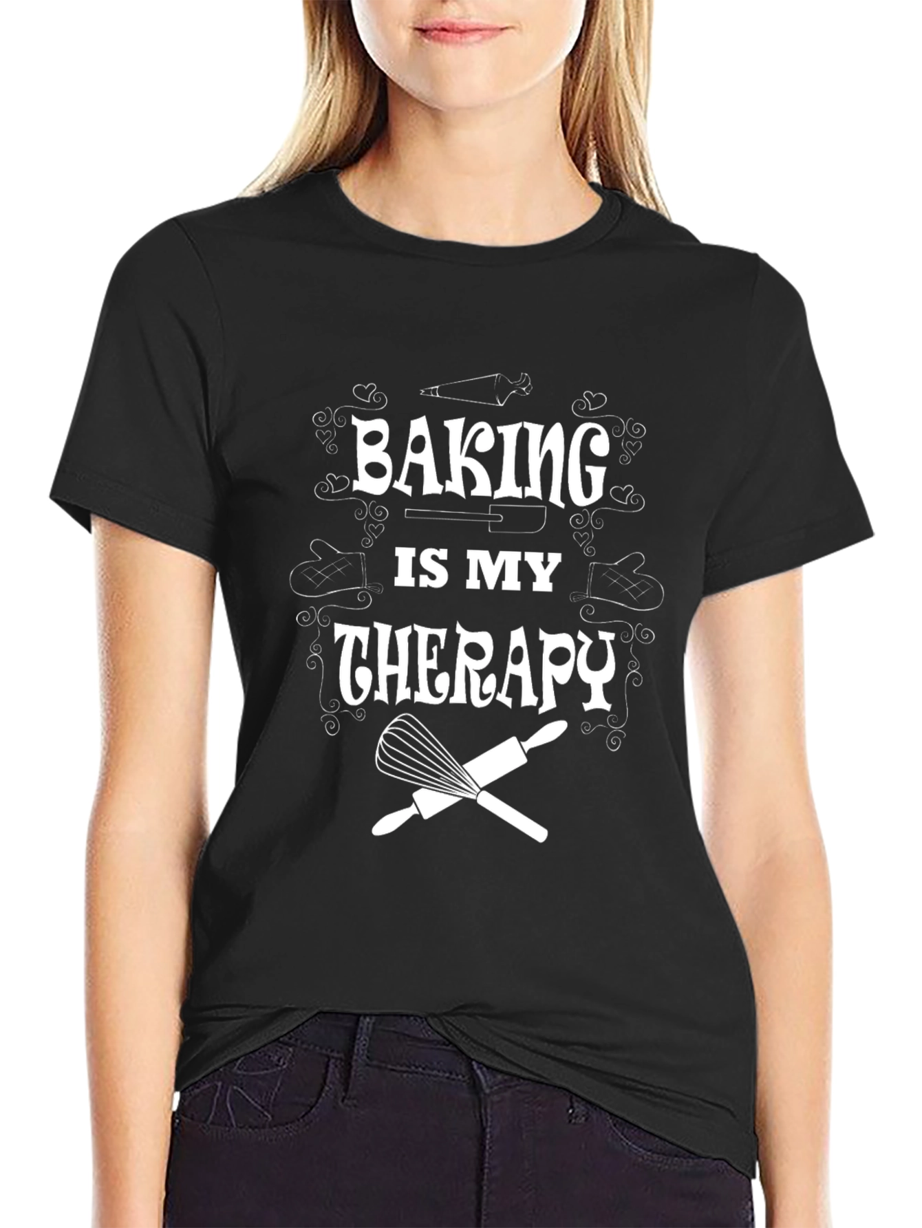 Baking is My Therapy Graphic T-Shirt