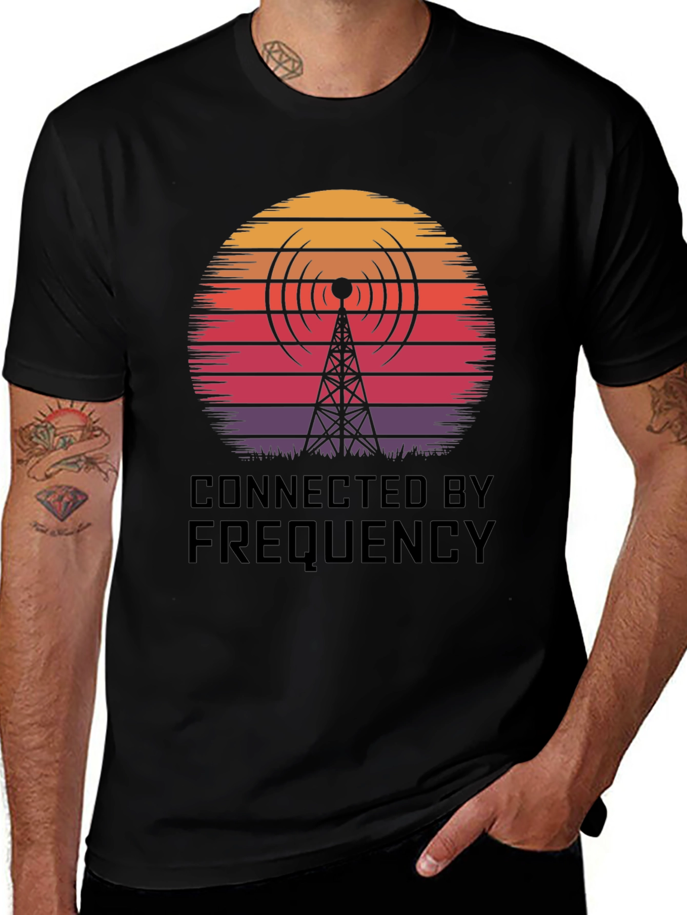 Connected by Frequency Graphic Tee