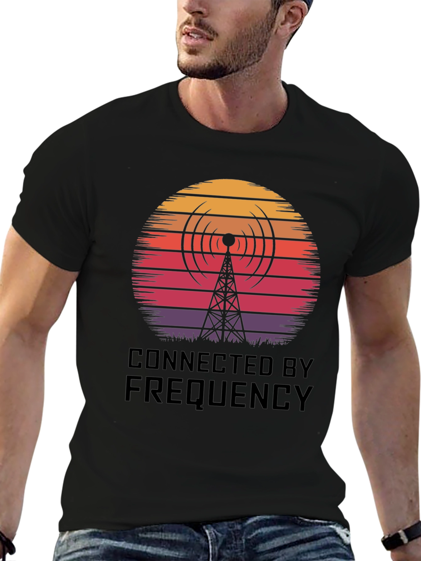 Connected by Frequency Graphic Tee
