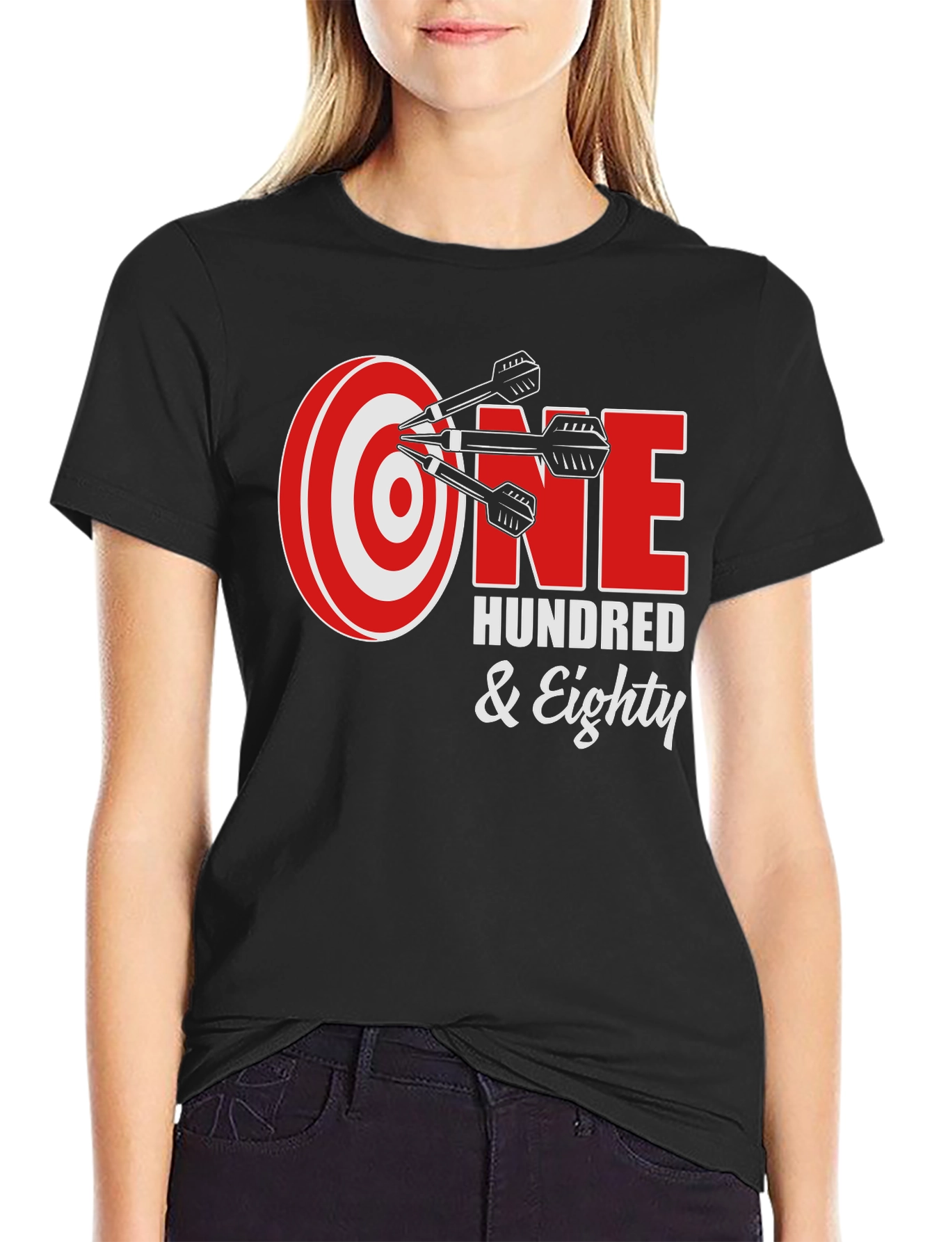 One Hundred & Eighty Dart T-Shirt - Black