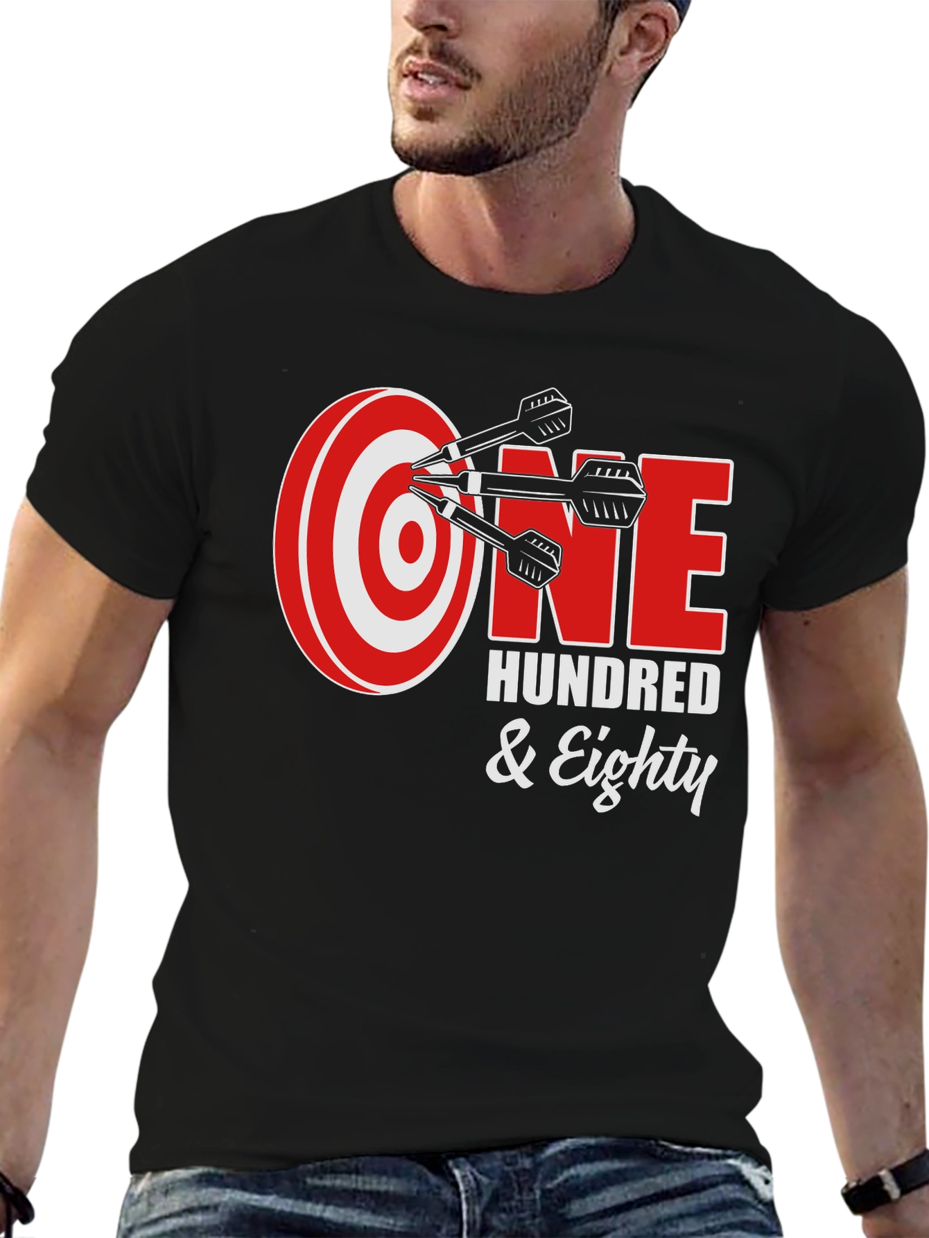 One Hundred & Eighty Dart T-Shirt - Black