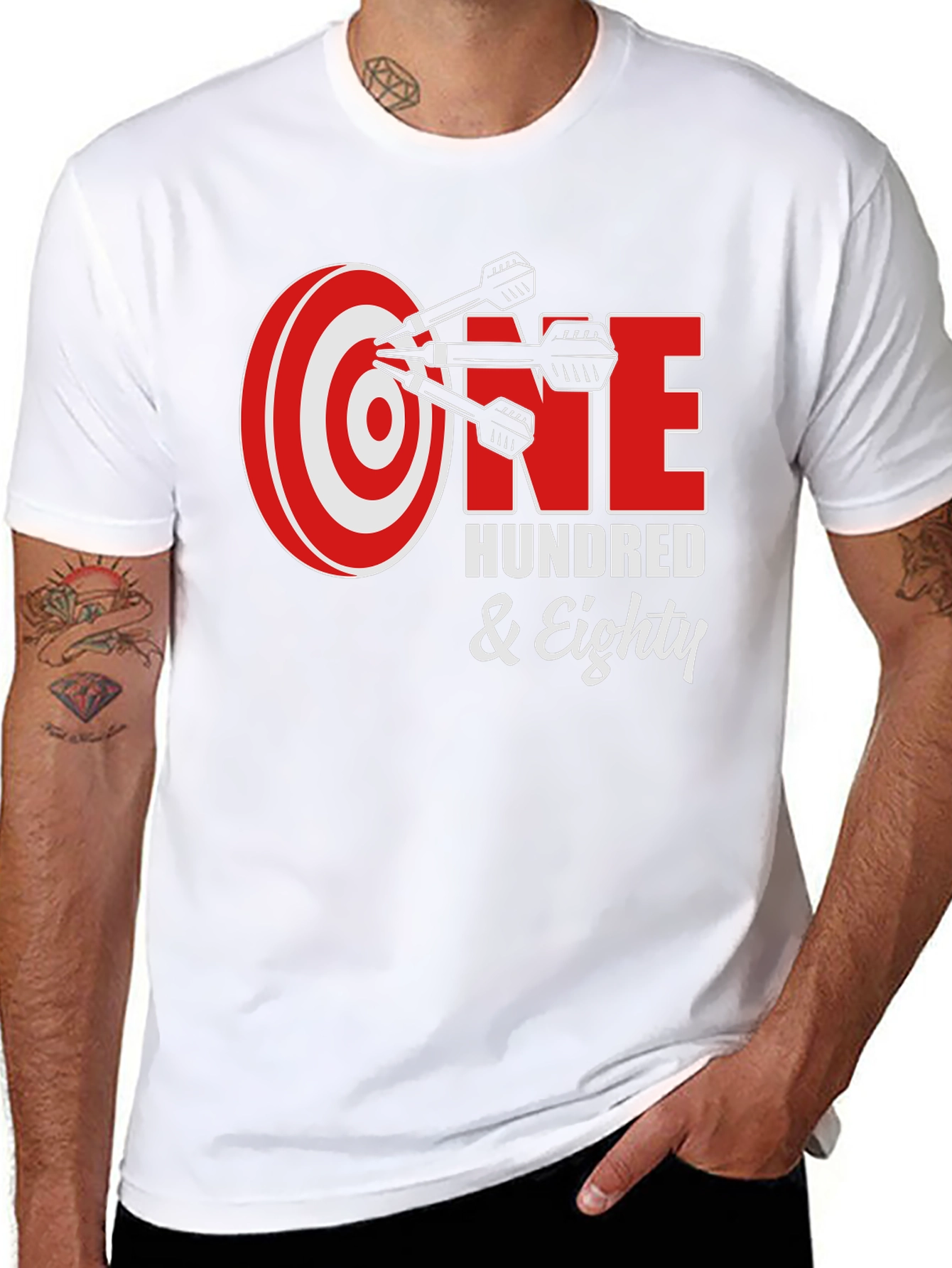 One Hundred & Eighty Dart T-Shirt - Black