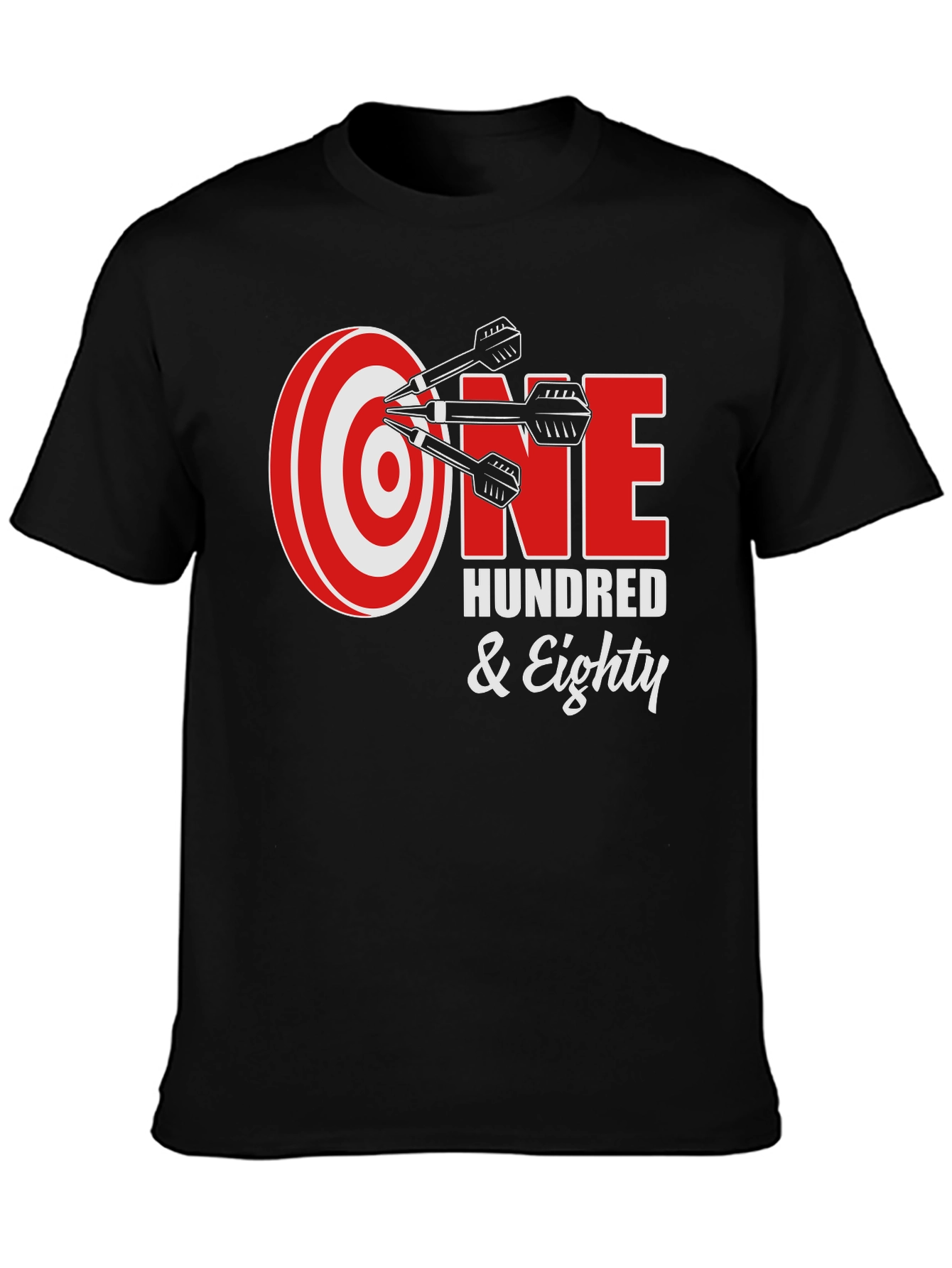 One Hundred & Eighty Dart T-Shirt - Black