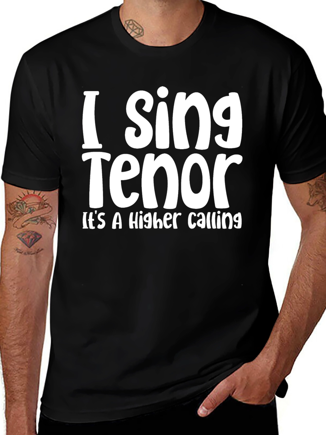 I Sing Tenor - Mens Black T-Shirt