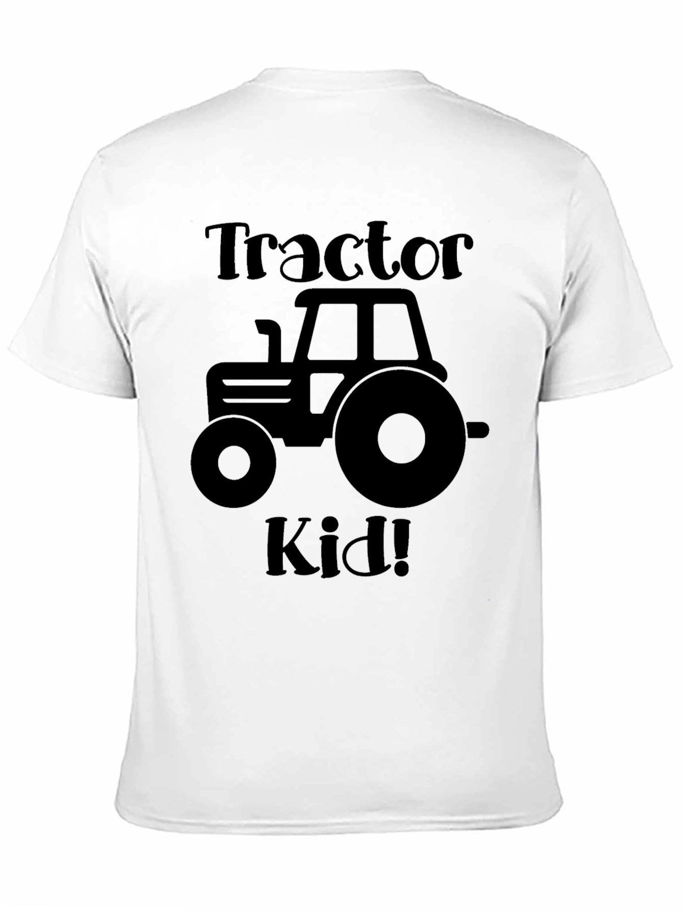 Tractor Kid T-Shirt - Black Cotton Tee