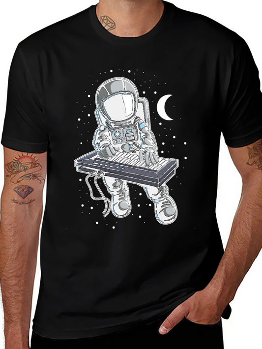 Astronaut Keyboard Player Graphic T-Shirt