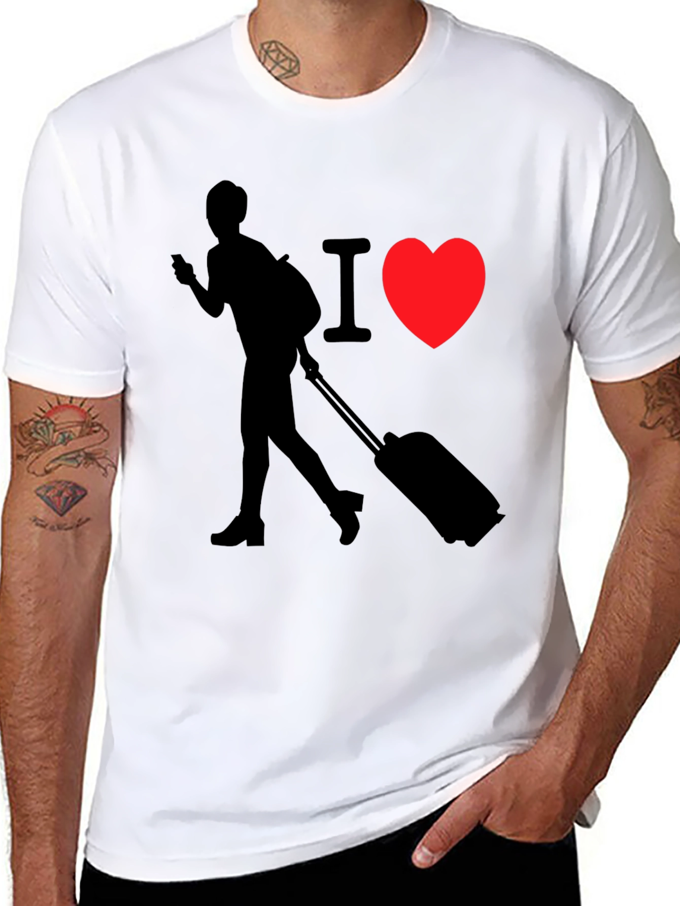I Love Travel T-Shirt - Traveler Design