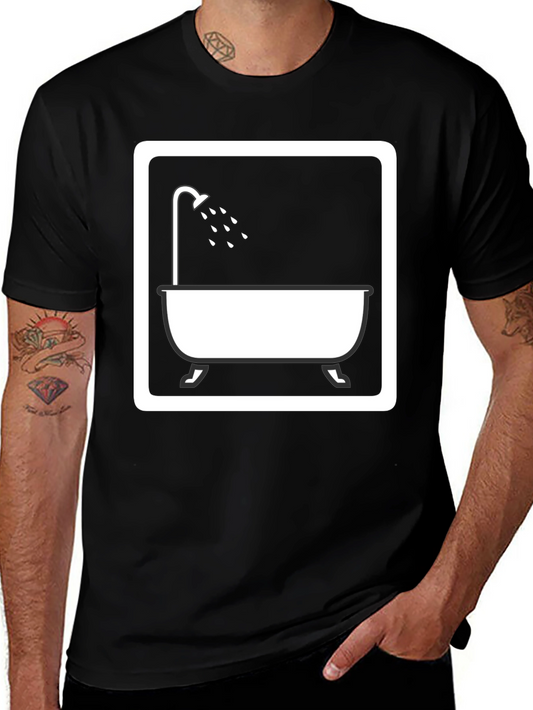 Shower Time Graphic Tee - Unisex Black T-Shirt