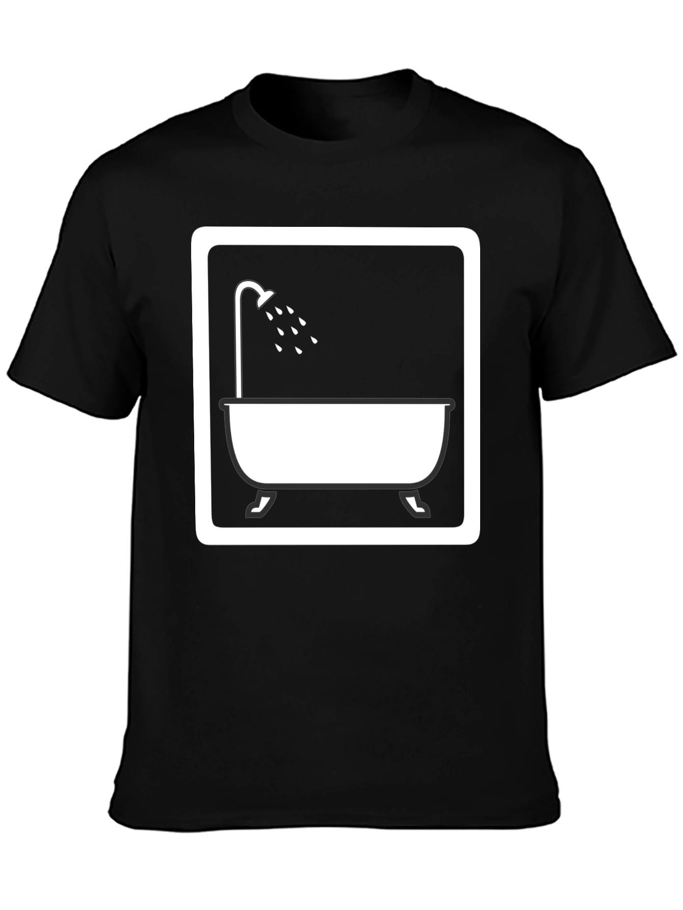 Shower Time Graphic Tee - Unisex Black T-Shirt