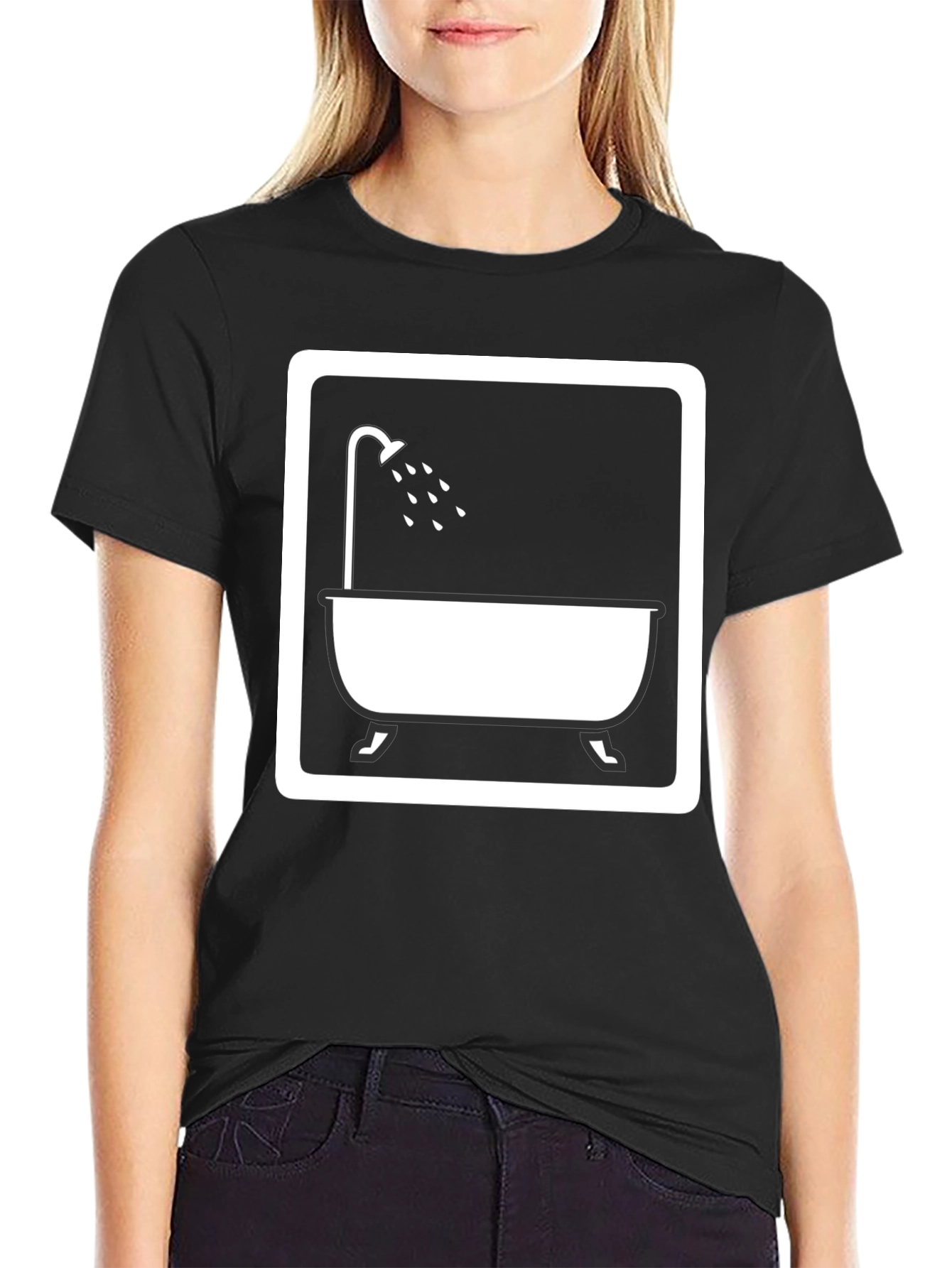 Shower Time Graphic Tee - Unisex Black T-Shirt