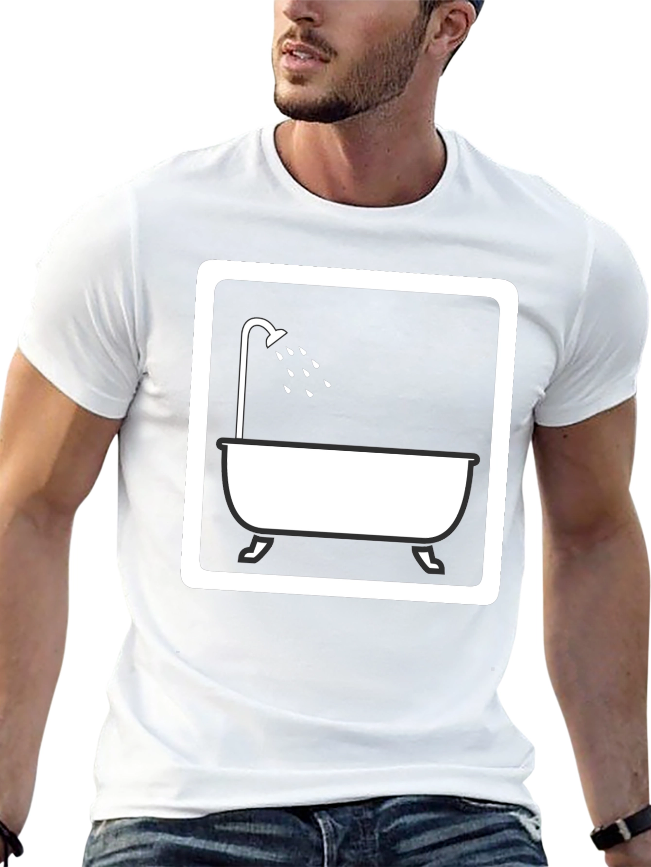 Shower Time Graphic Tee - Unisex Black T-Shirt