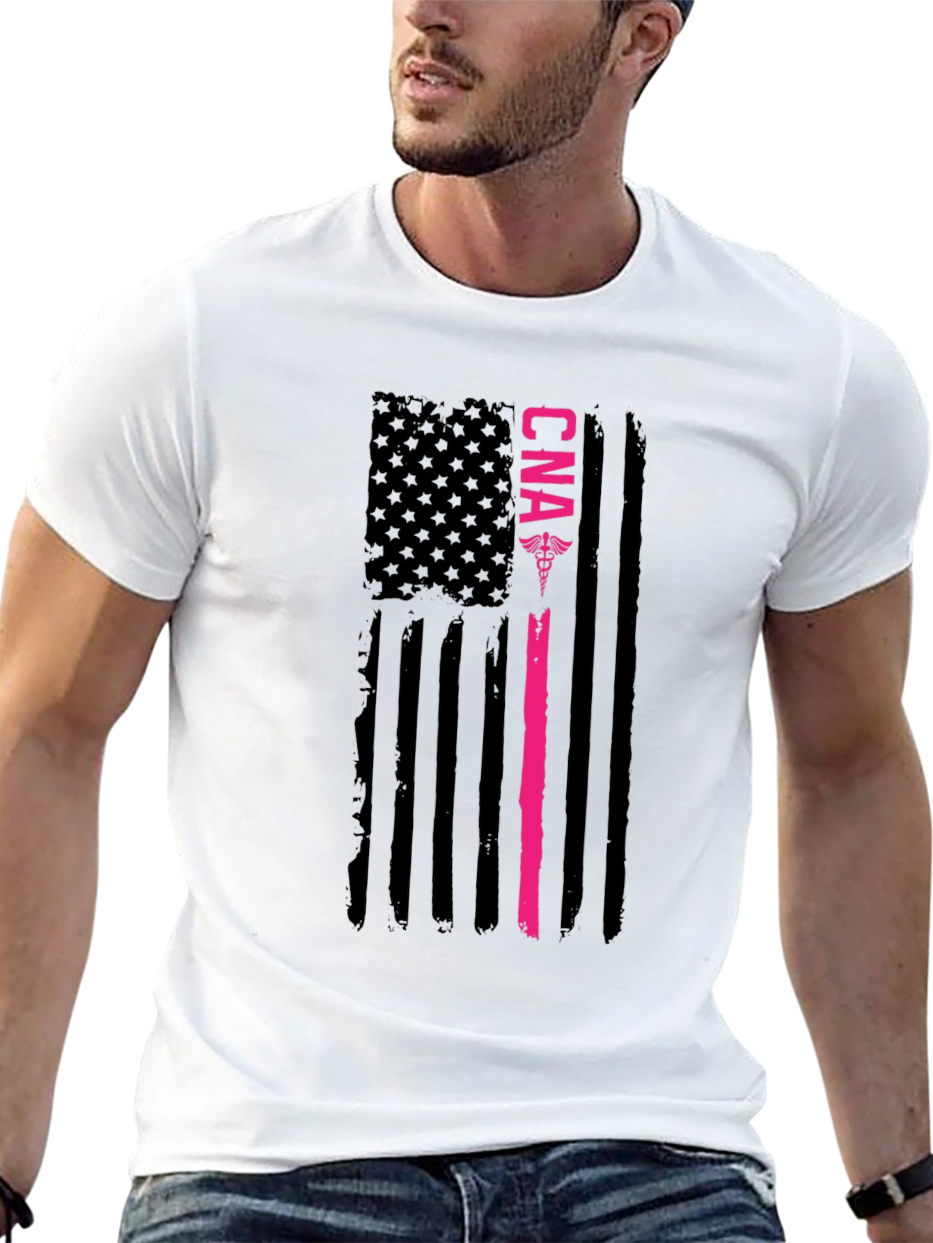 CNA American Flag Graphic T-Shirt