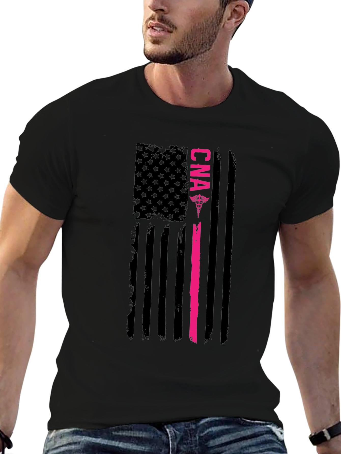 CNA American Flag Graphic T-Shirt