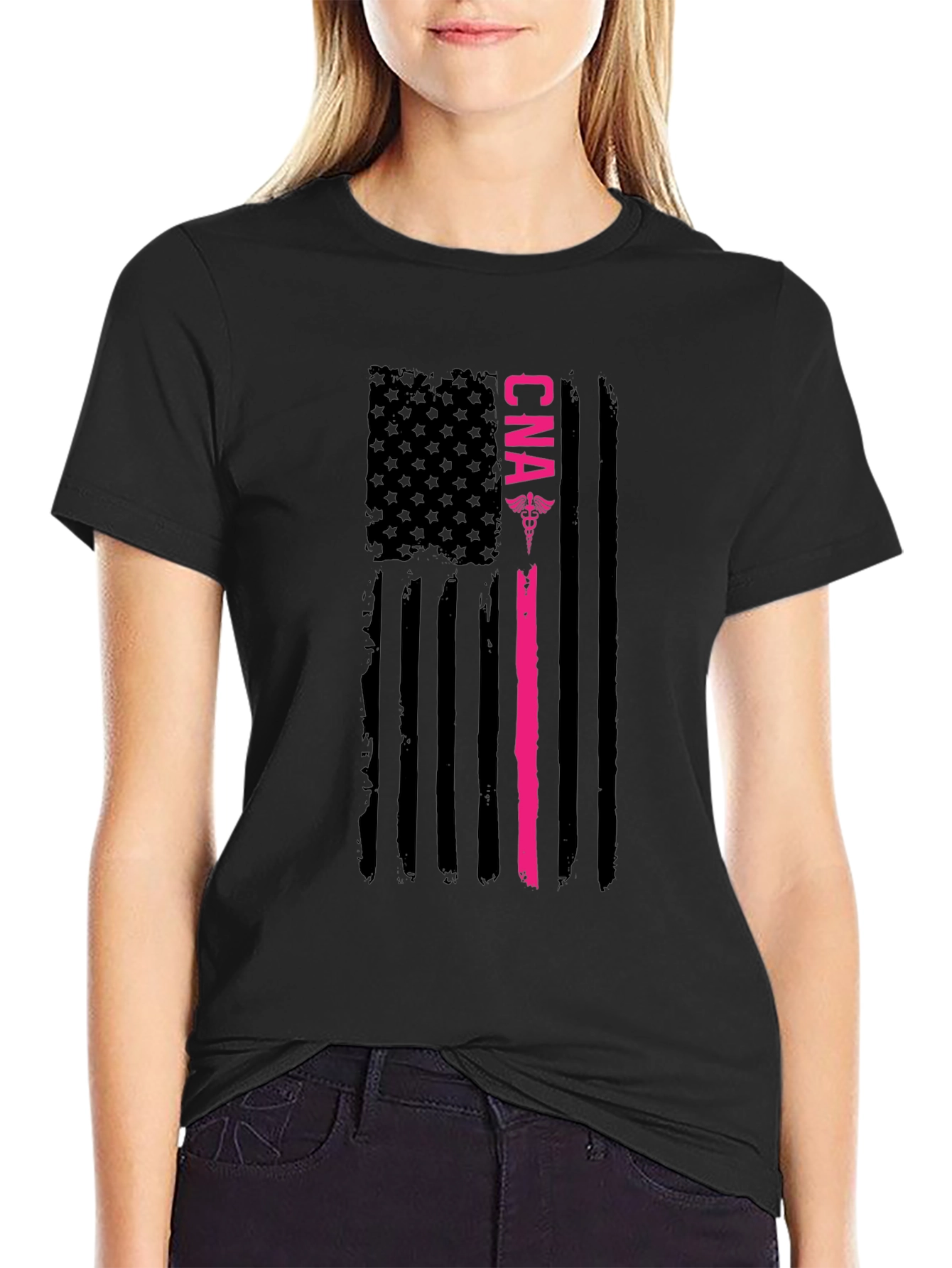 CNA American Flag Graphic T-Shirt