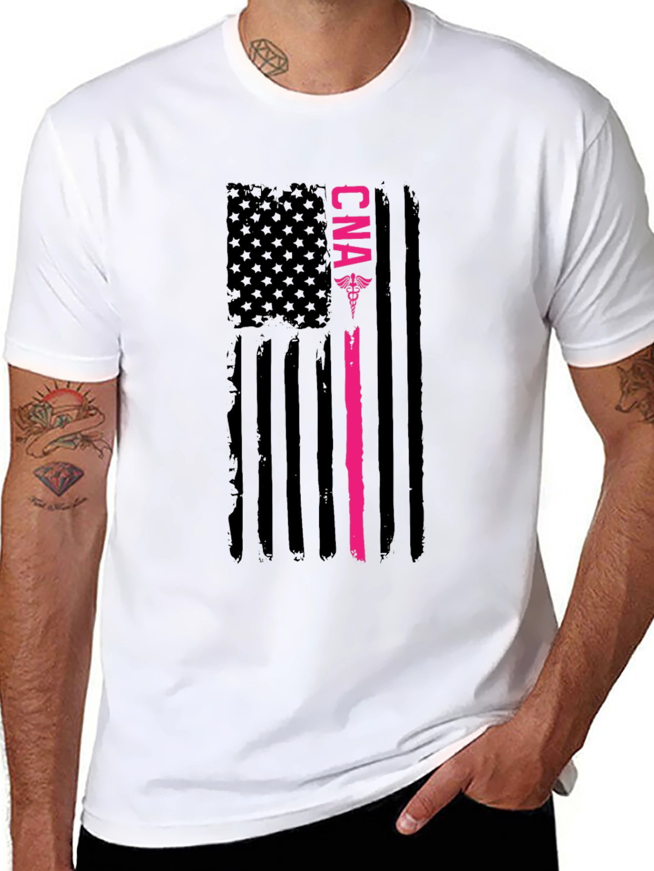 CNA American Flag Graphic T-Shirt