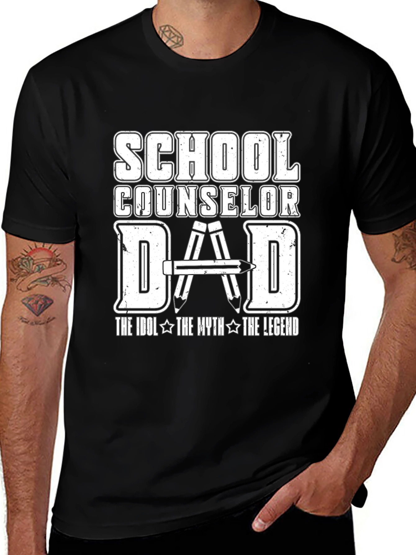 School Counselor Dad Graphic T-Shirt