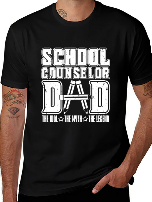 School Counselor Dad Graphic T-Shirt