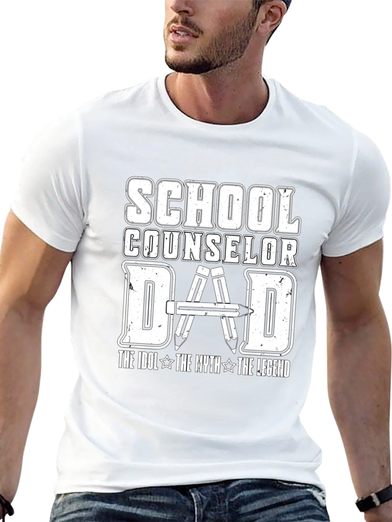 School Counselor Dad Graphic T-Shirt