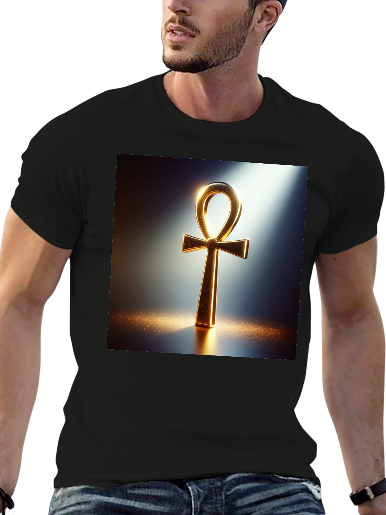 Ankh Graphic Tee - Stylish Egyptian Symbol