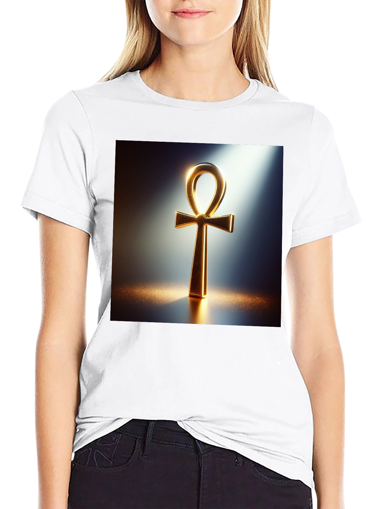 Ankh Graphic Tee - Stylish Egyptian Symbol