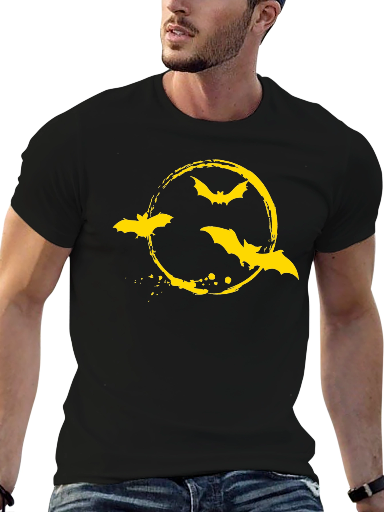 Bat Symbol Graphic Tee - Halloween T-Shirt