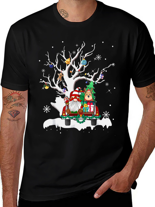 Festive Christmas Tree Truck Graphic Tee