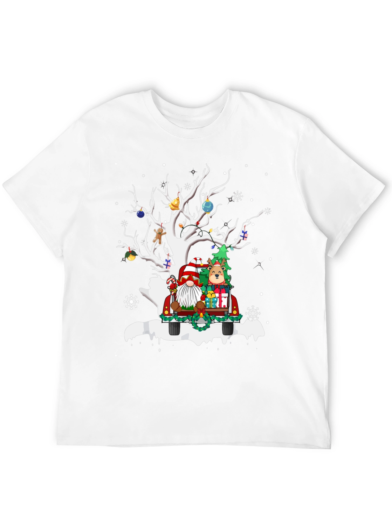 Festive Christmas Tree Truck Graphic Tee