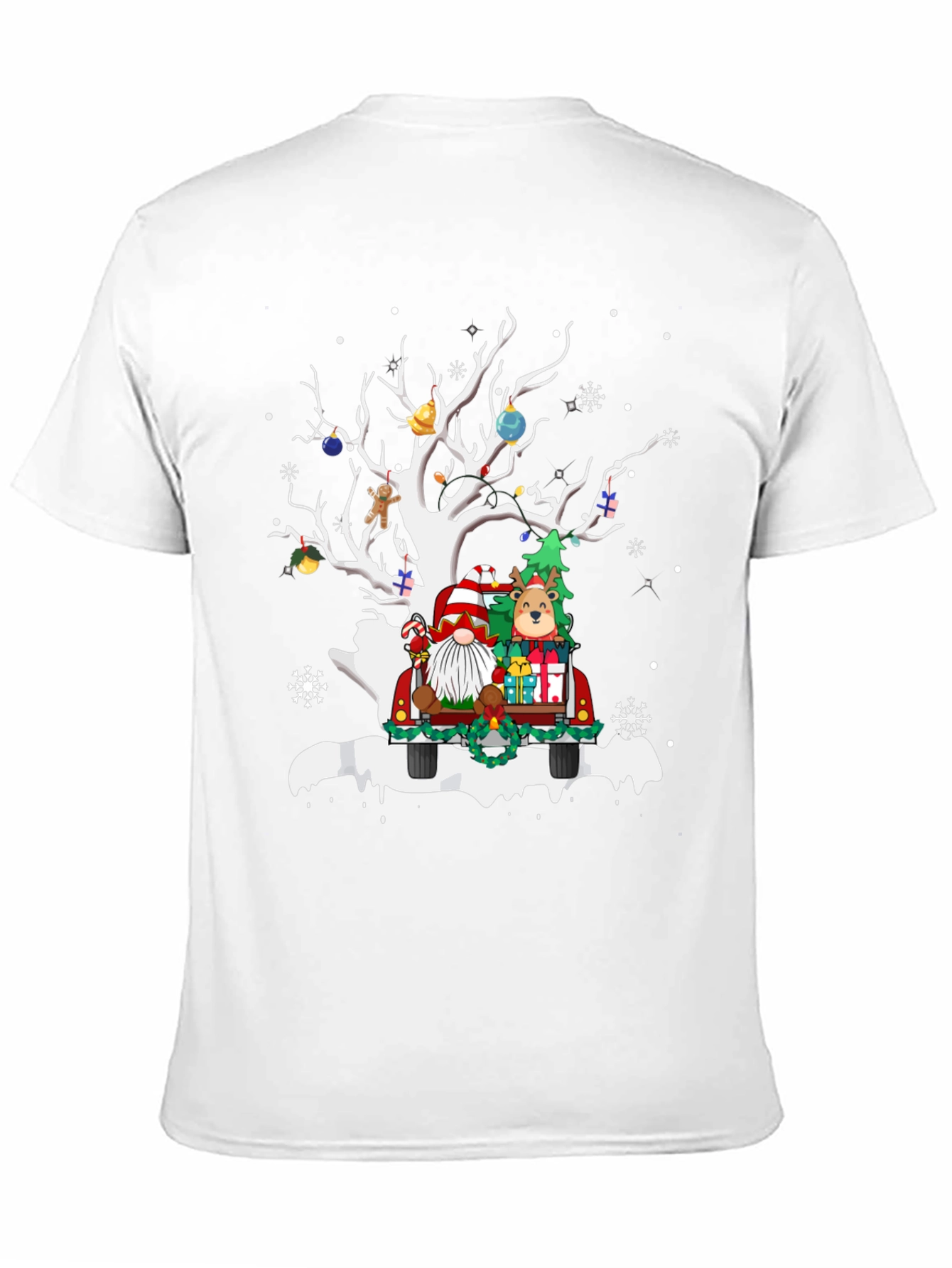 Festive Christmas Tree Truck Graphic Tee