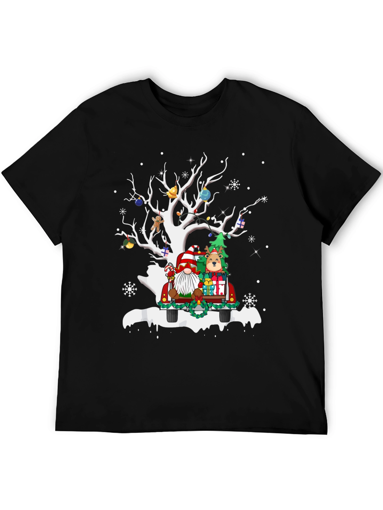 Festive Christmas Tree Truck Graphic Tee