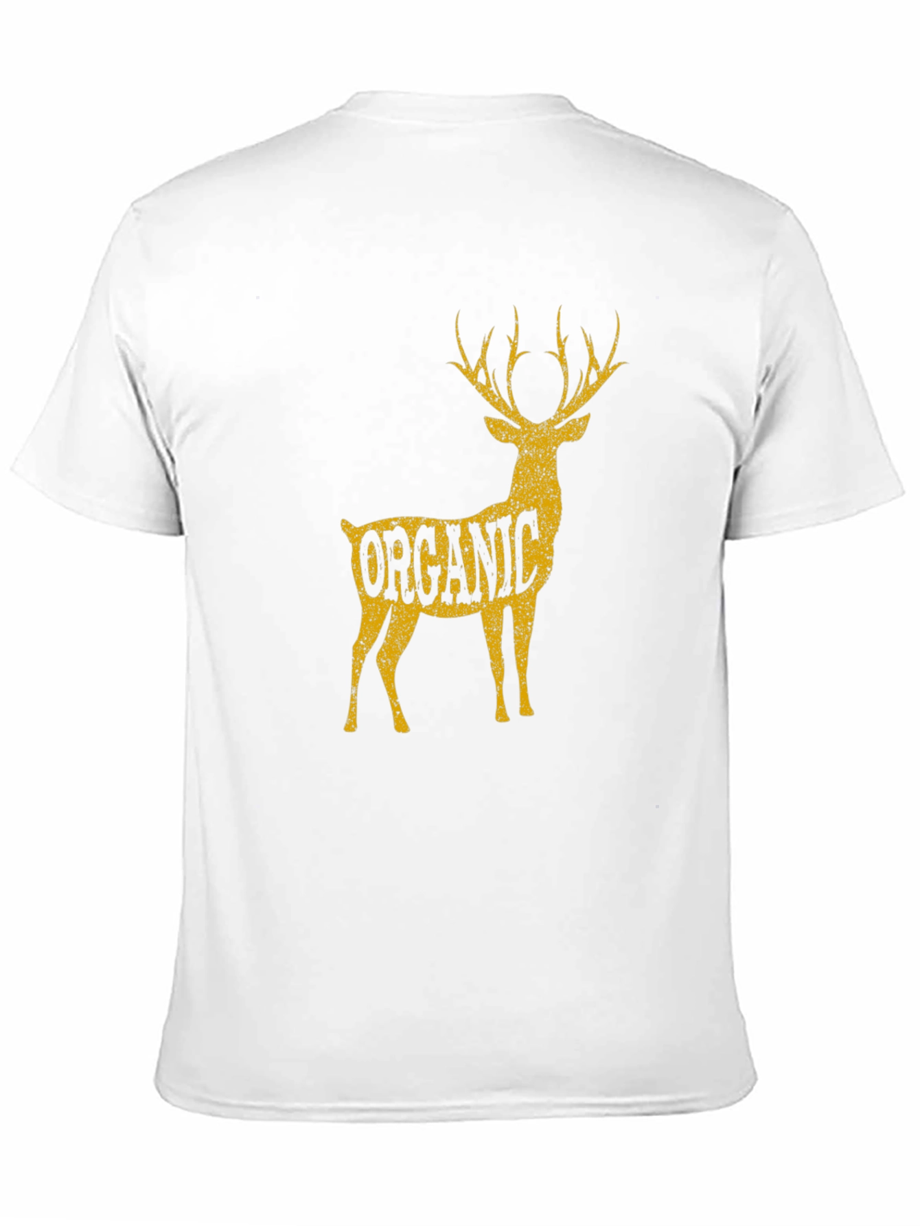 Organic Deer Graphic T-Shirt - Black Cotton Tee