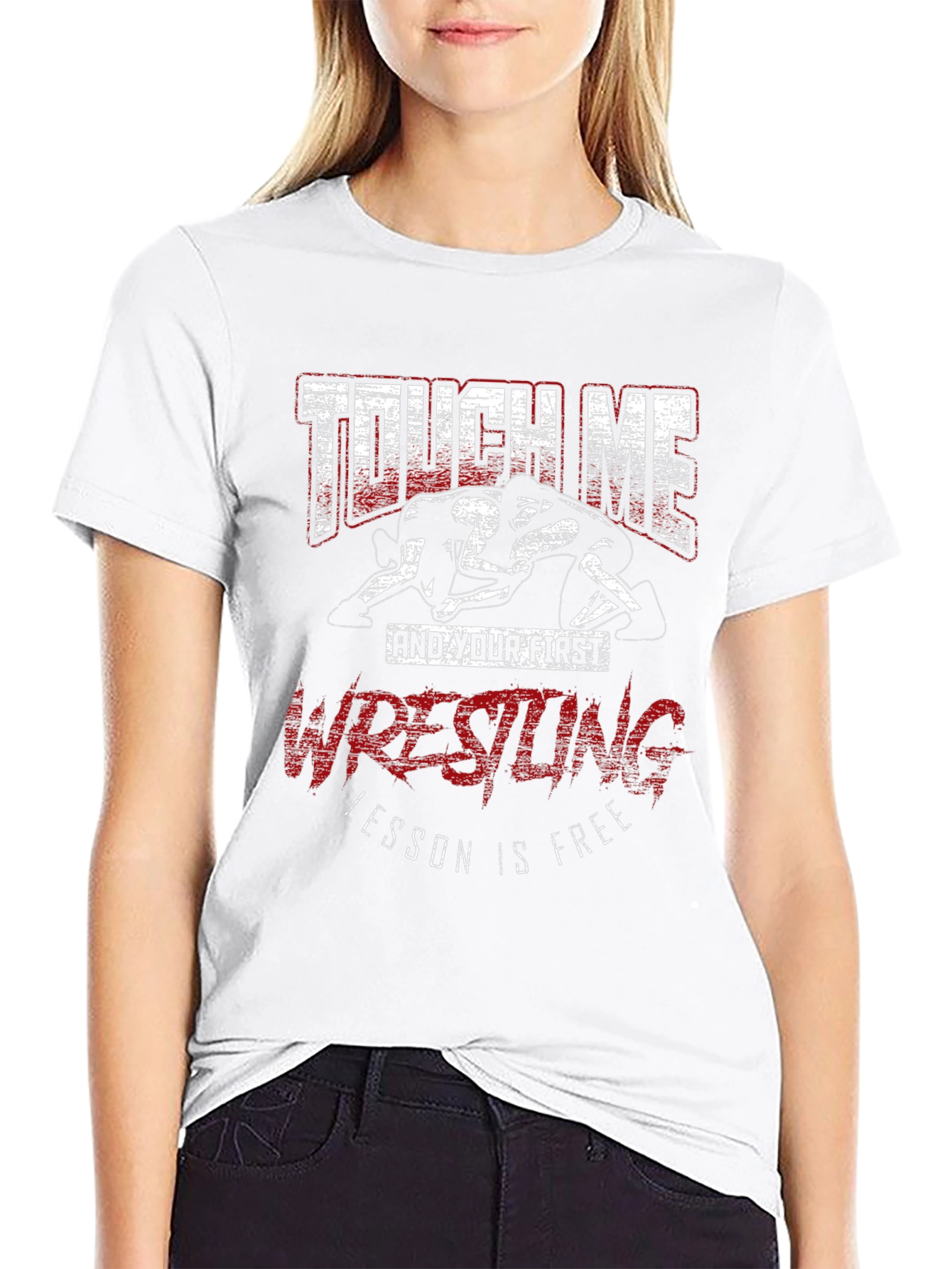 Touch Me Wrestling T-Shirt - Funny Graphic Tee