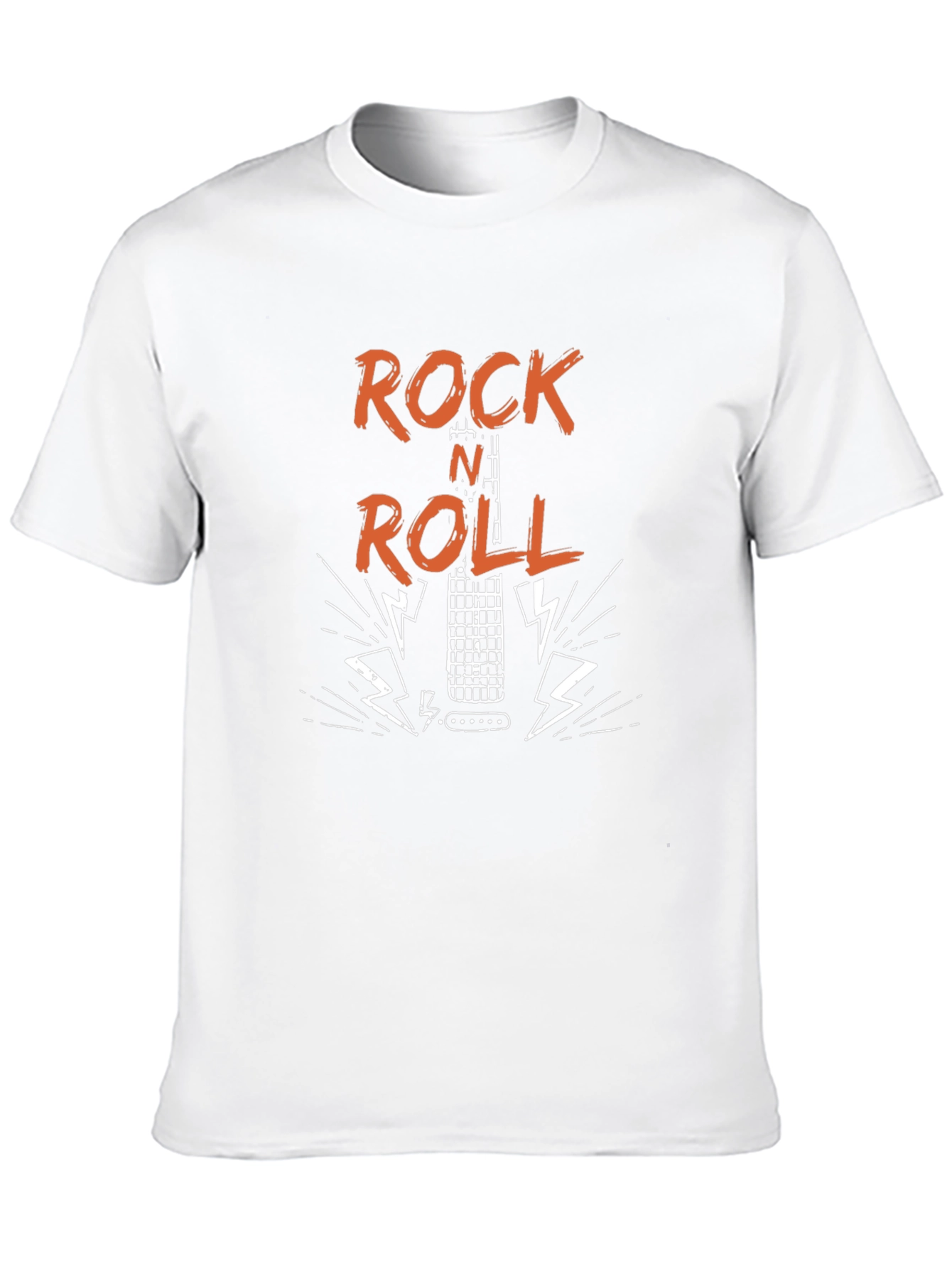Rock N Roll Guitar Graphic T-Shirt - Black