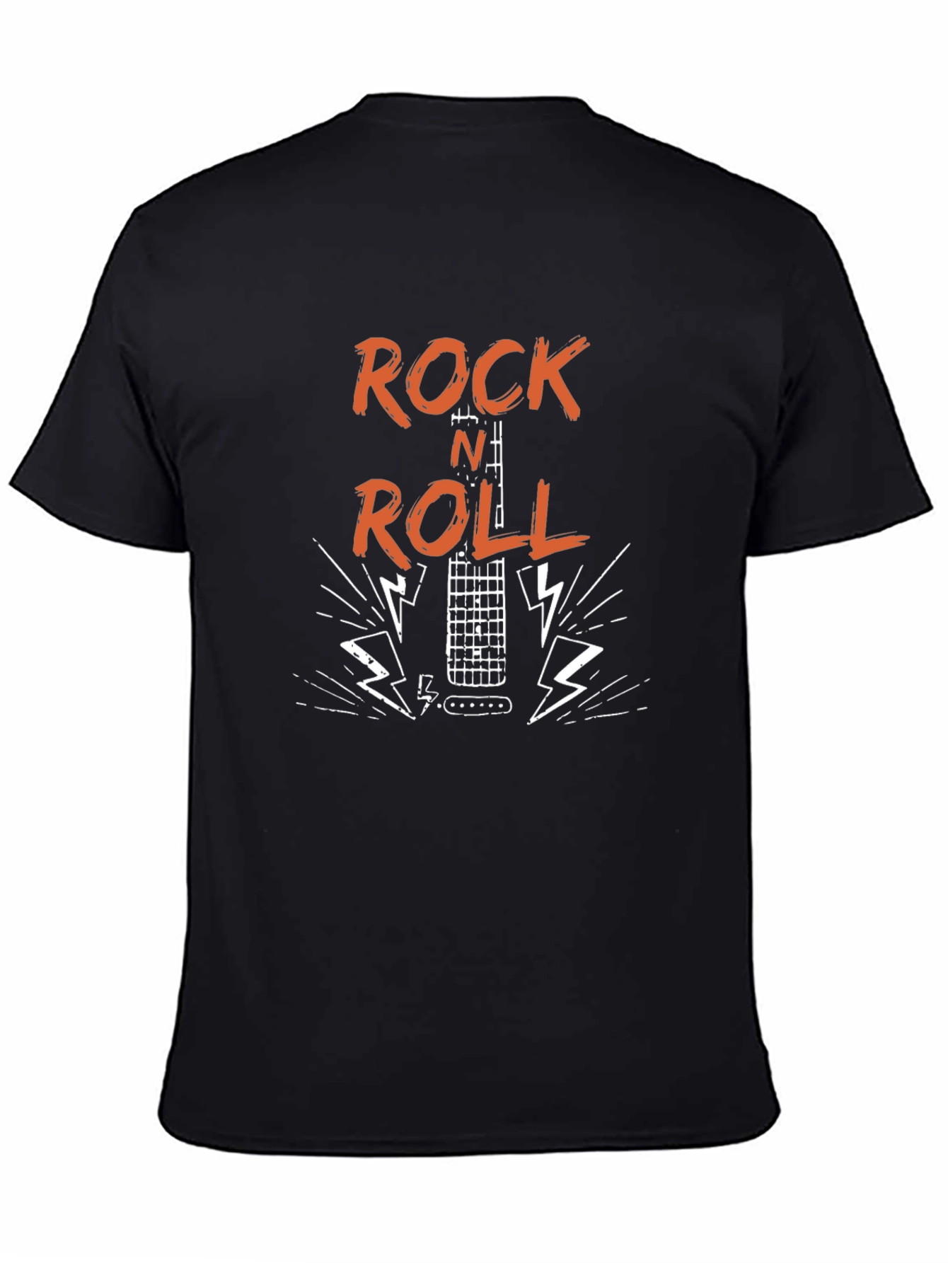 Rock N Roll Guitar Graphic T-Shirt - Black