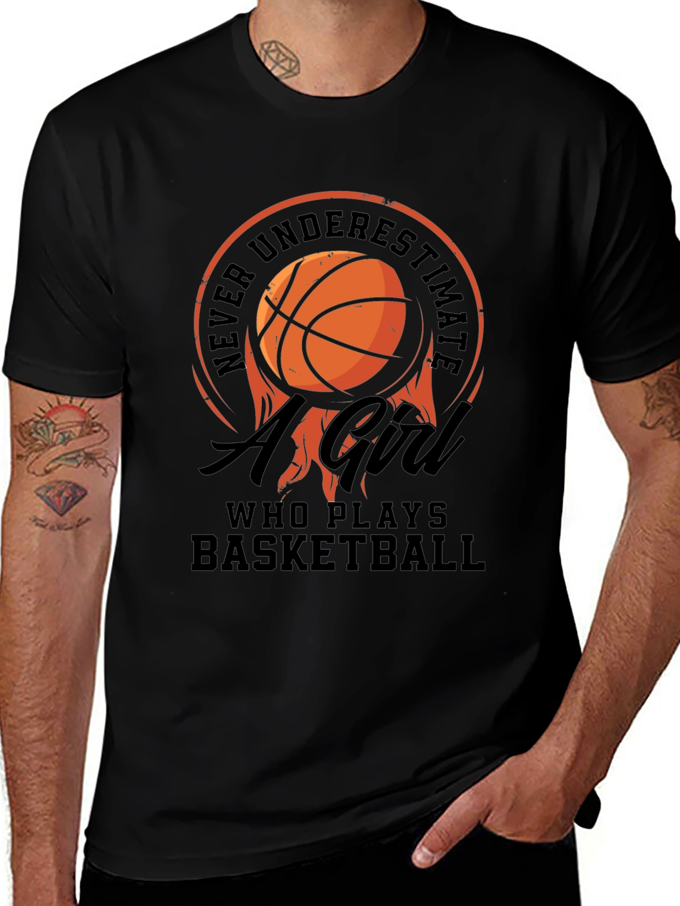 Basketball Girl T-Shirt: Never Underestimate